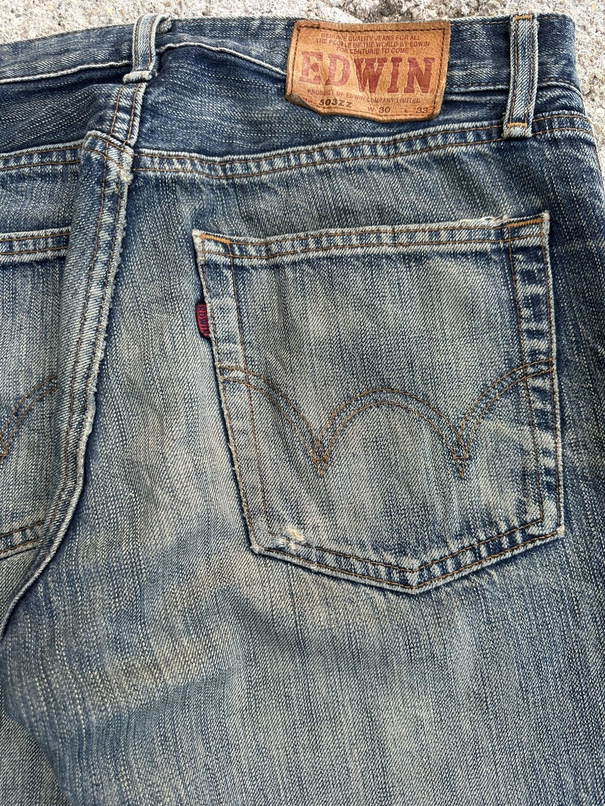 Japanese Brand Vintage Edwin 503zz Faded Japanese Denim W30 Size US 30 / EU 46 - 11 Thumbnail