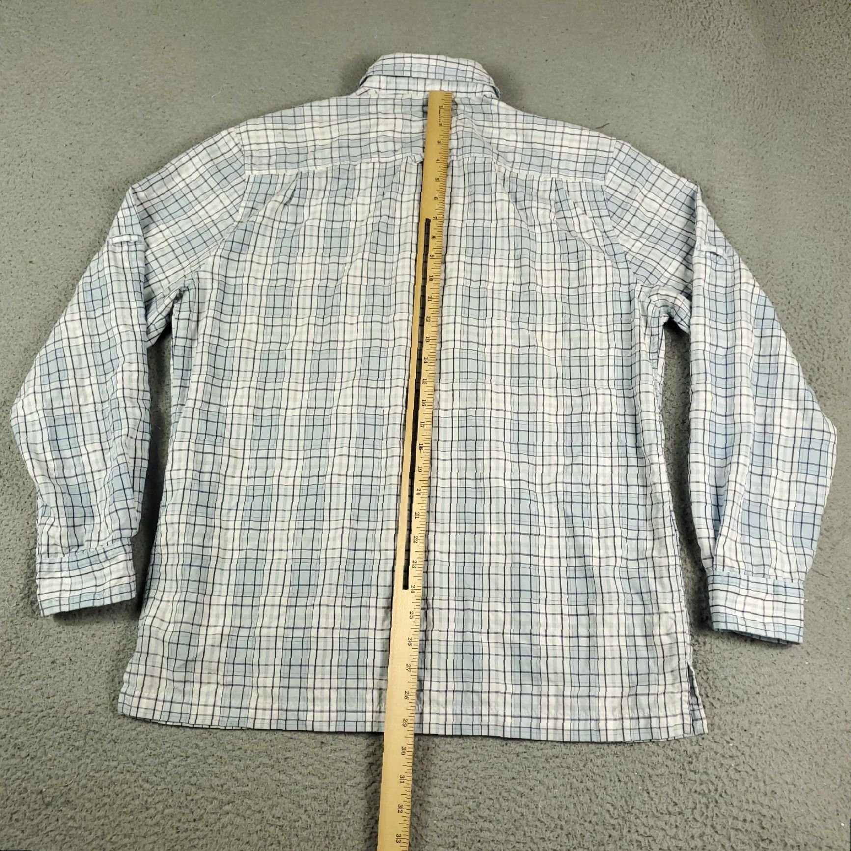Vintage L.L. Bean Shirt Mens Medium Blue Plaid Nylon Button-Up Long Sleeve Adult Medium Blue Plaid Button-Front SS Classic American Preppy Mens Size US M / EU 48-50 / 2 - 3 Thumbnail