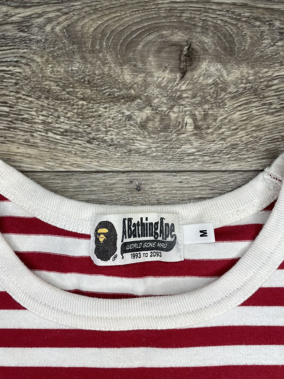 Bape T-shirt Bape striped red/white Japanese Size US M / EU 48-50 / 2 - 3 Thumbnail