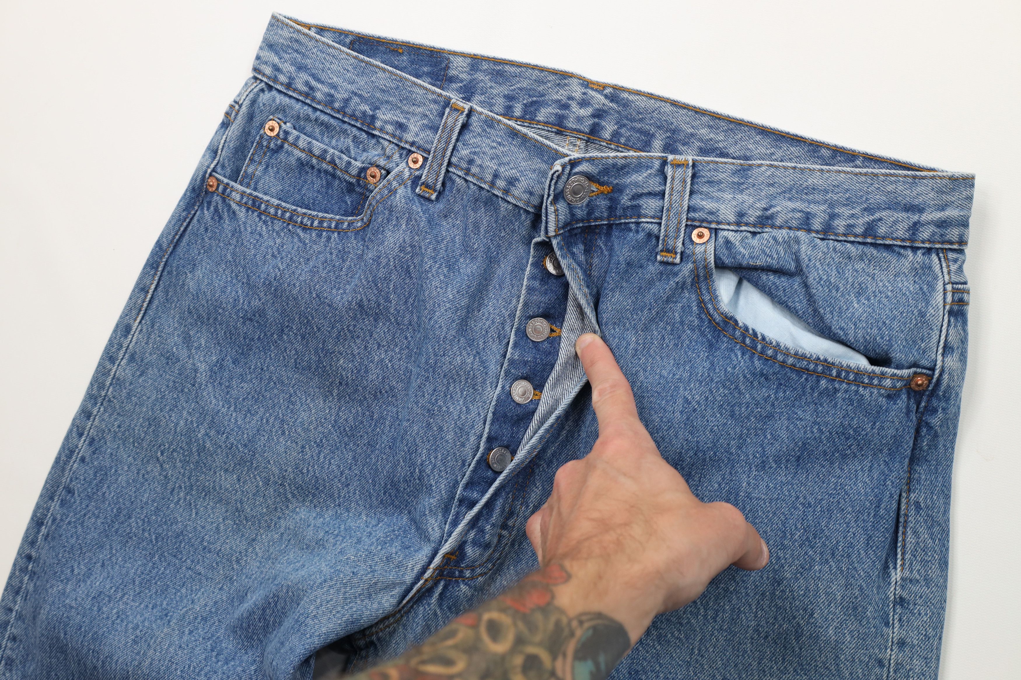 Levi's Vintage 90s Levis 505xx Fly Regular Straight Leg Jeans USA Size US 36 / EU 52 - 7 Thumbnail