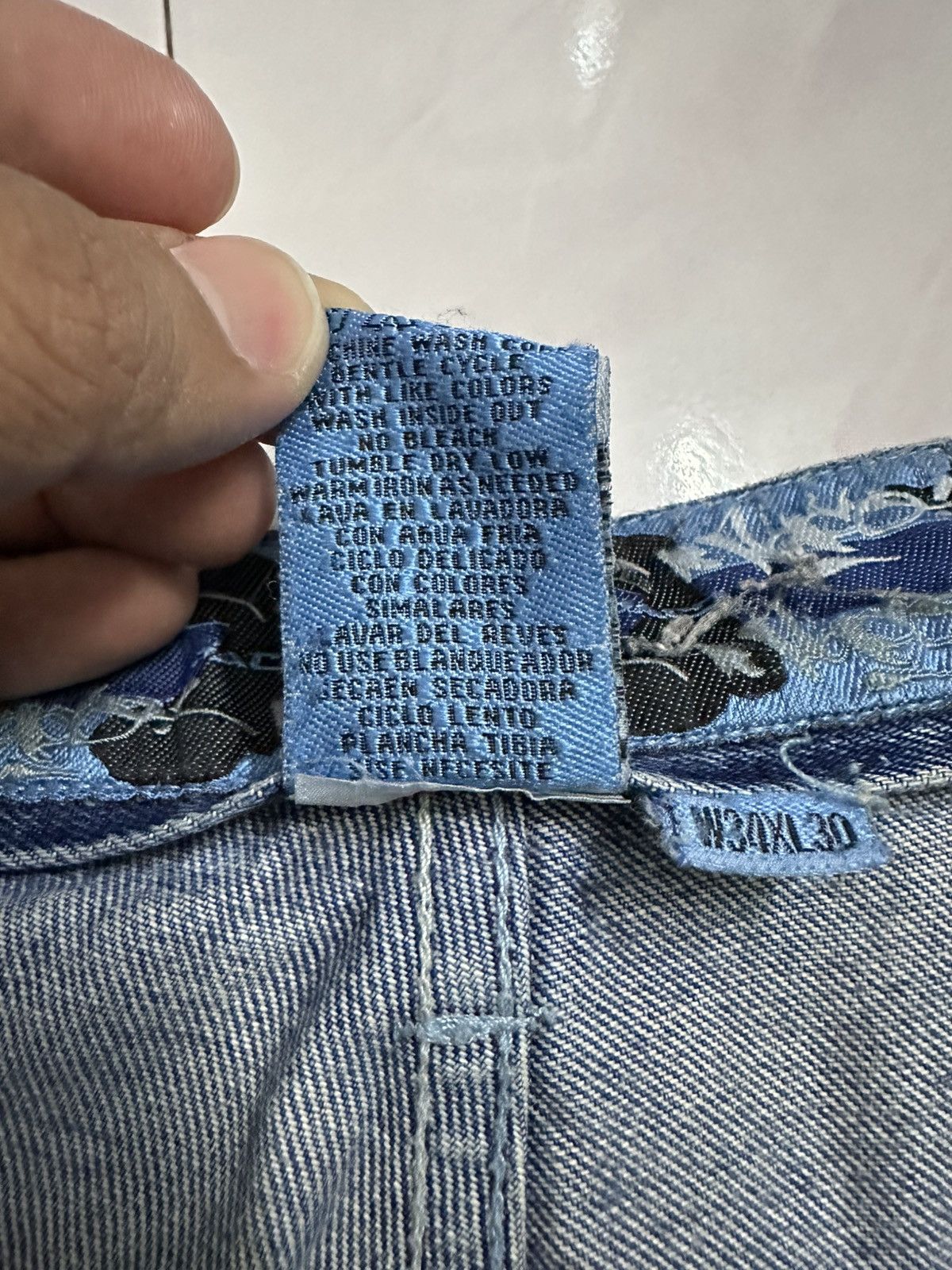 JNCO Distressed Paco Painted Embroidered Baggy Jeans Y2K Jnco Size US 36 / EU 52 - 9 Thumbnail