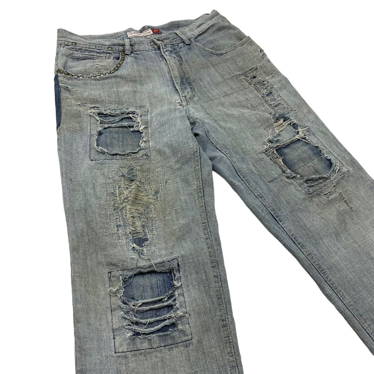 If Six Was Nine Trashed Japanese Brand Distressed Denim Jacket Size US 34 / EU 50 - 12 Thumbnail