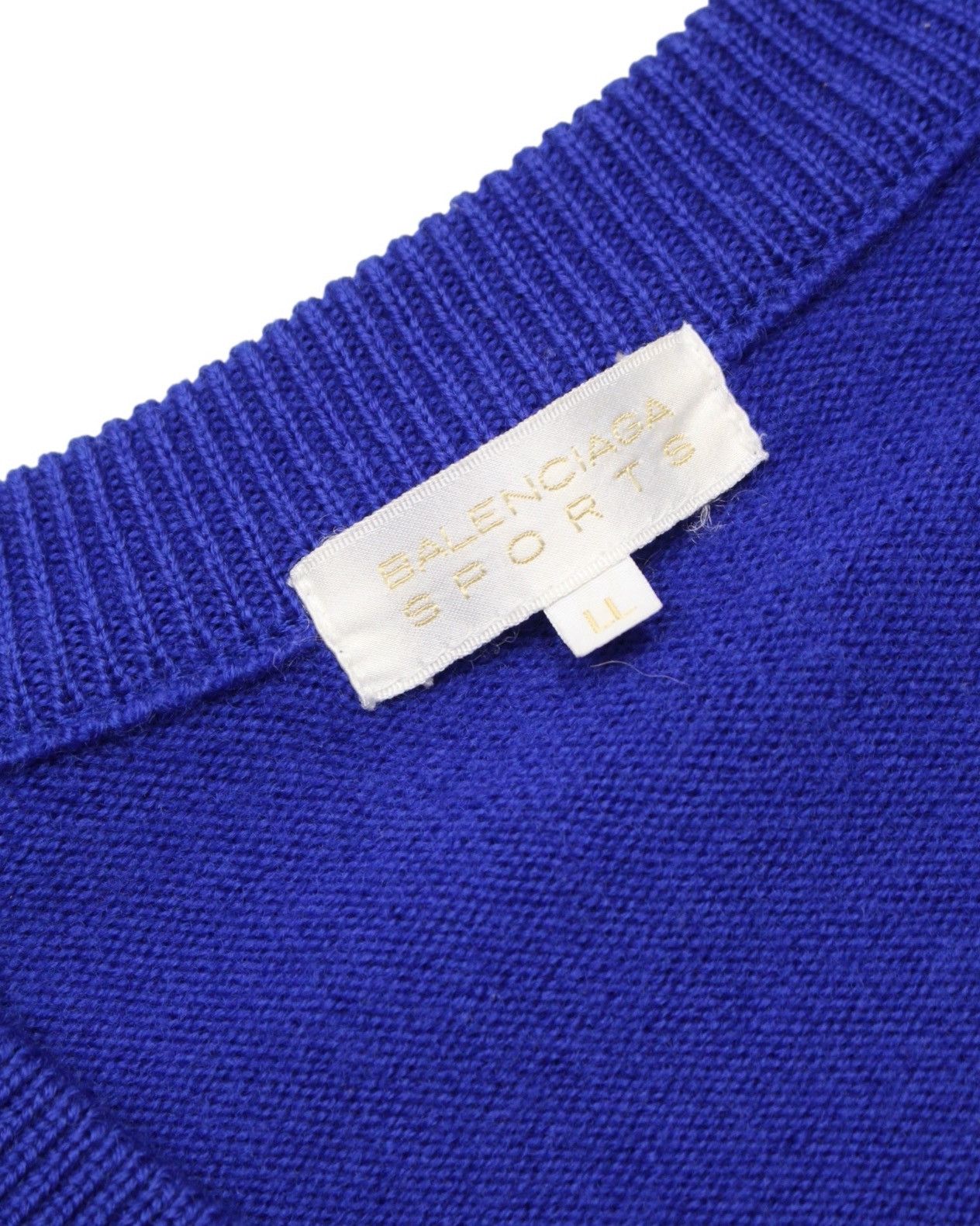 Balenciaga 1990S BALENCIAGA SPORTS WOOL V-NECK SWEATER Size US L / EU 52-54 / 3 - 4 Thumbnail