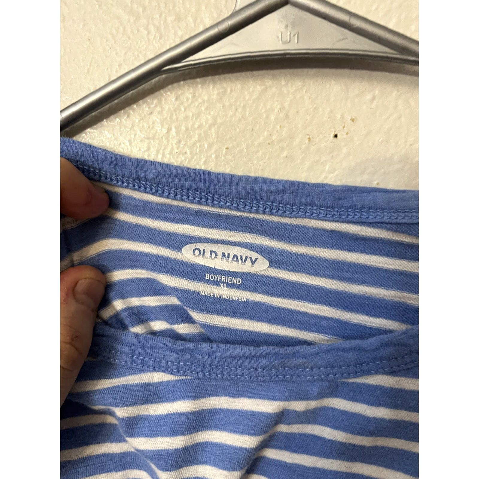 Old Navy Old Navy Shirt Womens XL Blue Stripe Round Neck Short Sleeve T-Shirt Size XL / US 12-14 / IT 48-50 - 3 Thumbnail