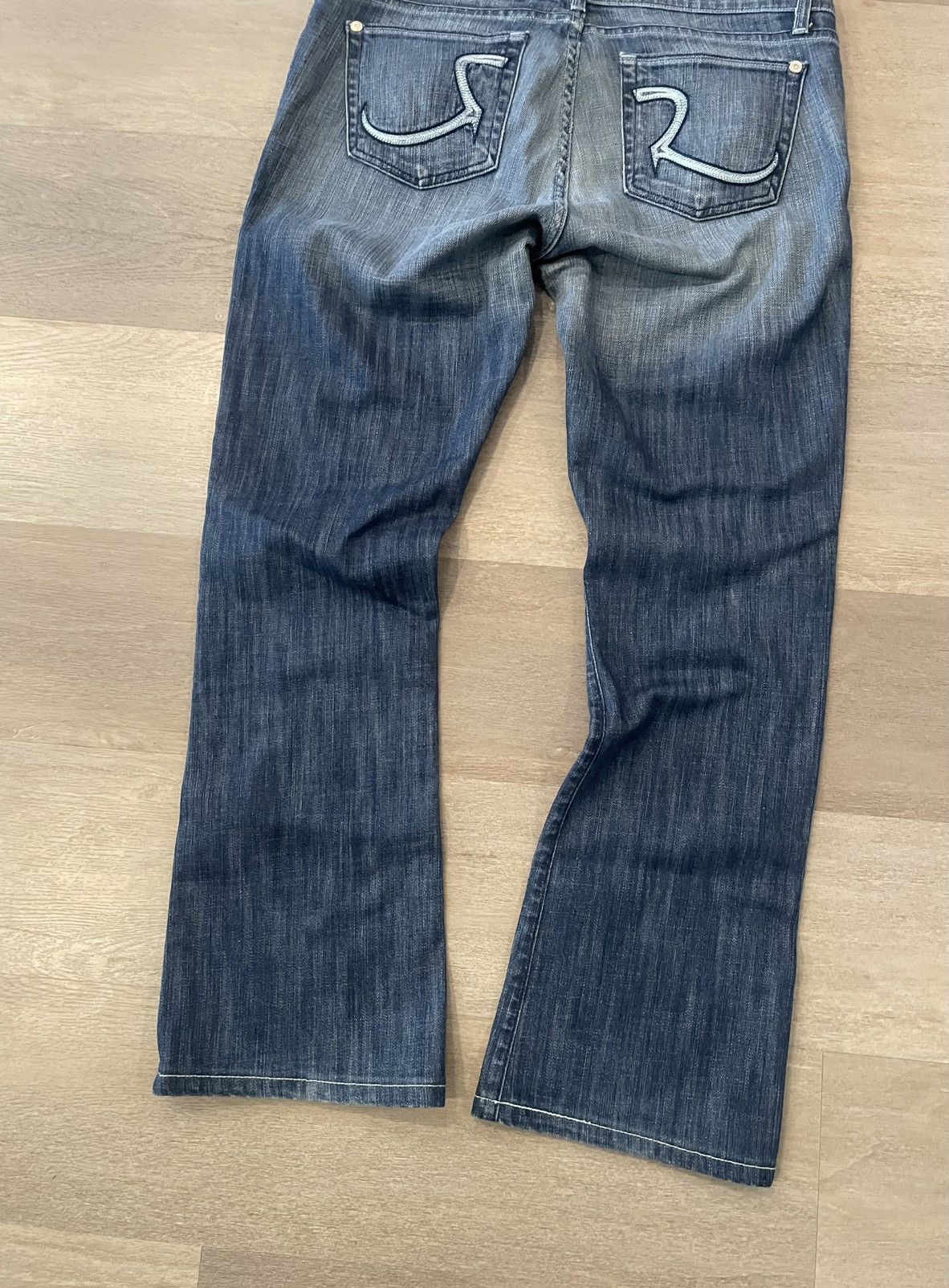 Rock Revival × Vintage Vintage Y2K Rock & Republic Back Patch Denim Jeans - 36 x 30 Size US 36 / EU 52 - 7 Thumbnail