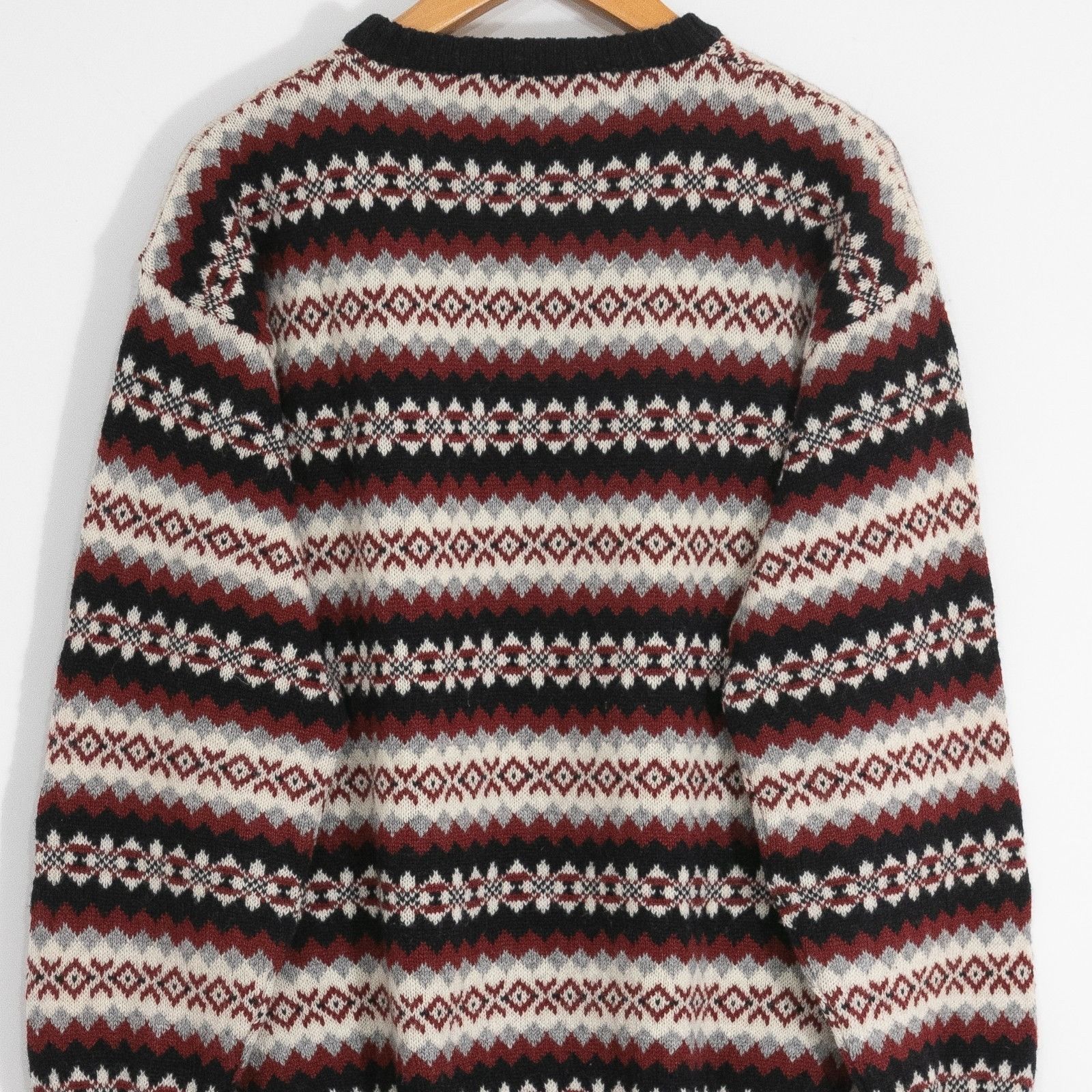 Vintage Vintage Italian Fair Isle Striped Wool Sweater Mens Medium Size US M / EU 48-50 / 2 - 7 Thumbnail