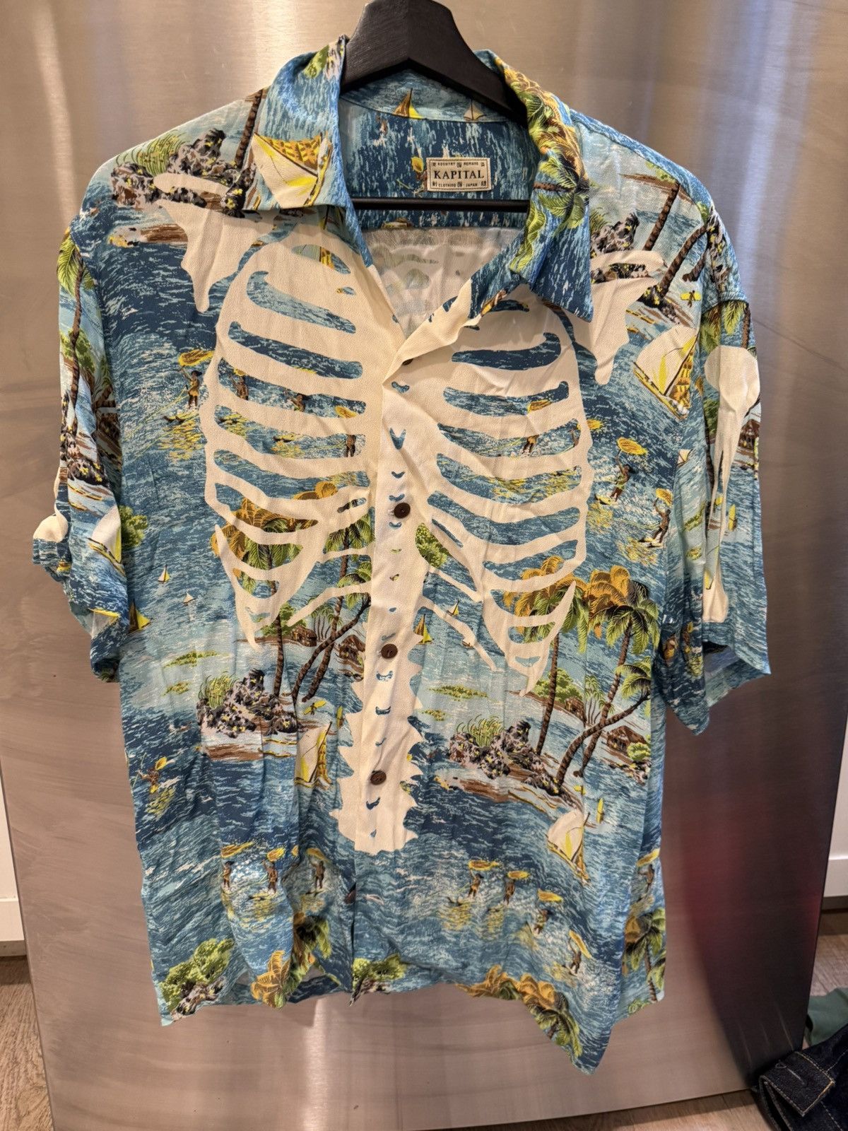 Kapital Kapital Bones Shirt Size 3 Kamekameha Bone Aloha Shirt Size US L / EU 52-54 / 3 - 3 Thumbnail