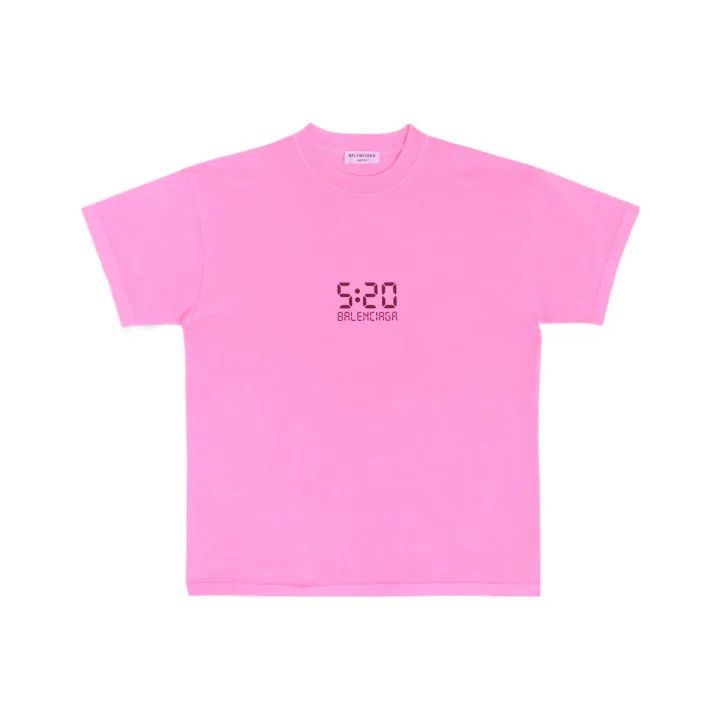 Balenciaga Balenciaga SS22 Pink Printed T-Shirt for Women 0079 Size L / US 10 / IT 46 - 1 Thumbnail