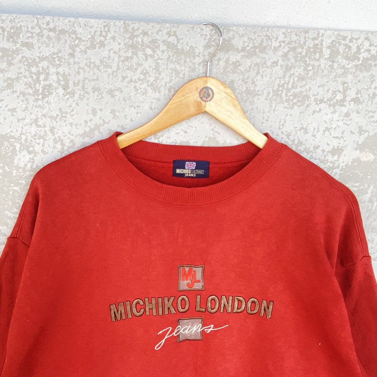 Other Vintage Michiko London Jeans Big Crewneck Sweatshirt Red Size US L / EU 52-54 / 3 - 4 Thumbnail