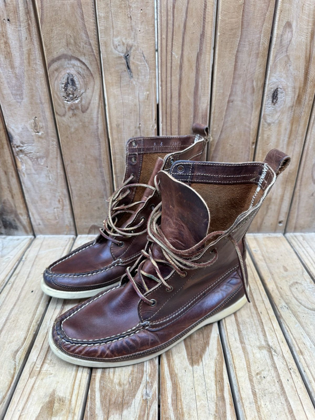 Red Wing Red Wing For J.Crew brown wabasha leather boots US 5 E UK 4 Size US 5 / EU 37 - 14 Thumbnail