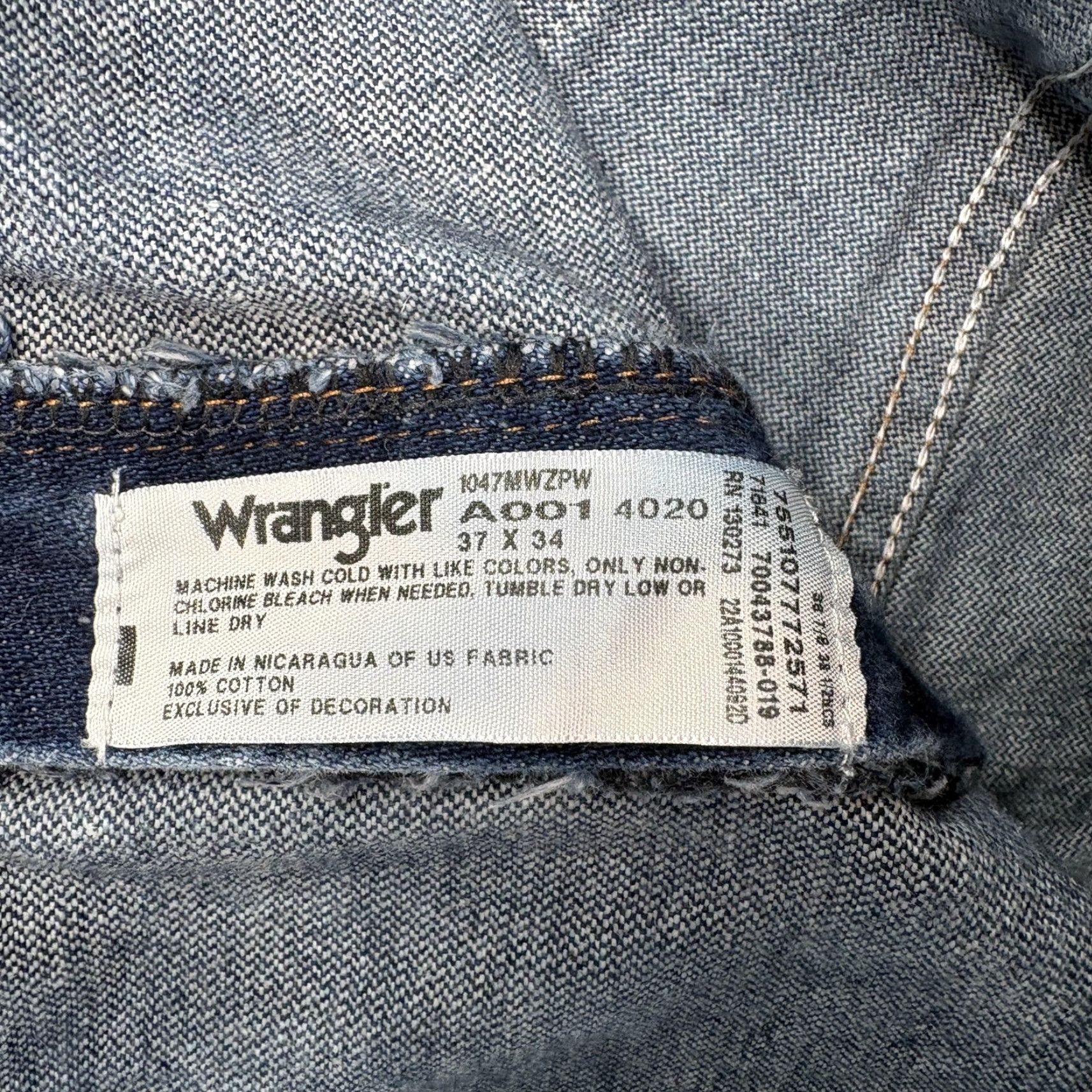 Wrangler Wrangler Cowboy Cut Jeans Mens 37x34 Blue Regular Fit Denim 47MWZ Western Rodeo Wrangler 47MWZ Regular Fit Jeans Blue Denim Cowboys Size US 37 - 6 Thumbnail