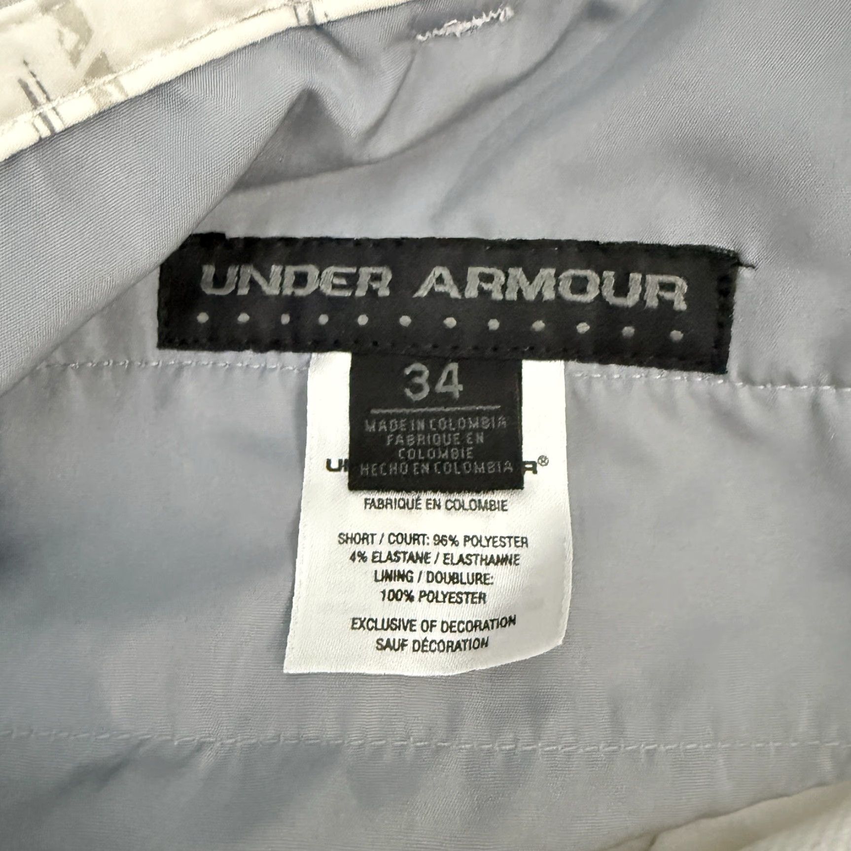 Under Armour Under Armour Shorts Mens Size 34 White Polyester Blend Athletic Casual Chino 34 Regular Mens Size US 34 / EU 50 - 4 Thumbnail