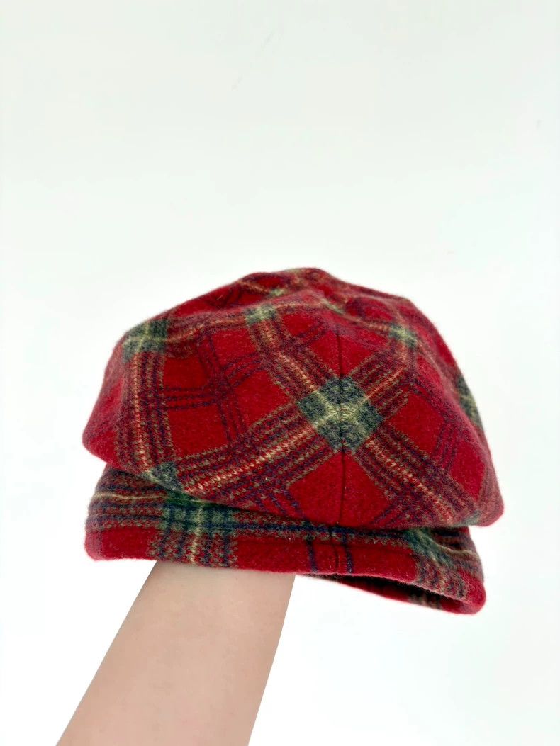 Vivienne Westwood Vivienne Westwood Old red checked painter's cap newsboy ha Size ONE SIZE - 4 Thumbnail