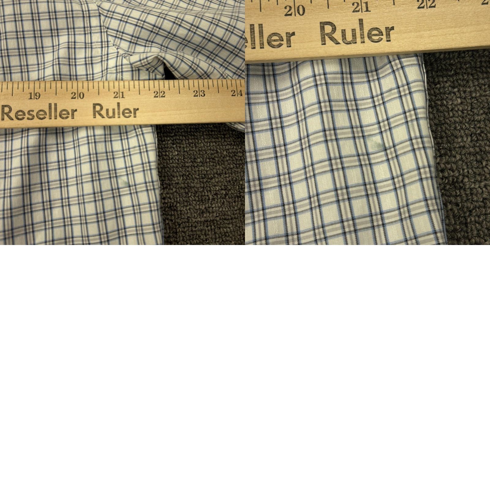 Joseph Joseph & Feiss Shirt Mens 16.5 32/33 Blue Check Non Iron Slim Fit Long Sleeve Dress Shirt Size US XL / EU 56 / 4 - 8 Thumbnail
