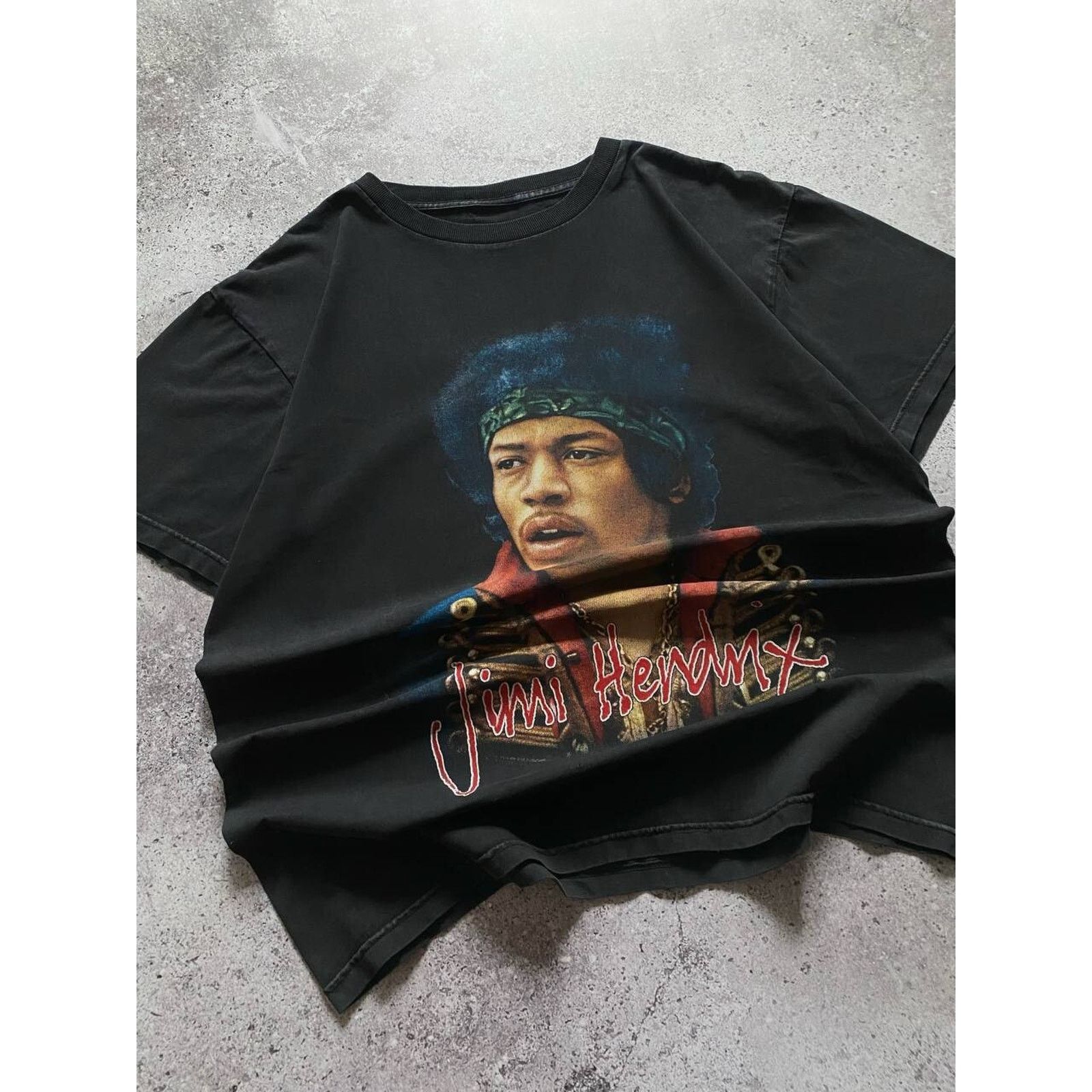 Jimi Hendrix × Vintage VINTAGE 90s JIMI HENDRIX PORTRAIT FADED DISTRESSED ROCK TEE Size US M / EU 48-50 / 2 - 2 Thumbnail