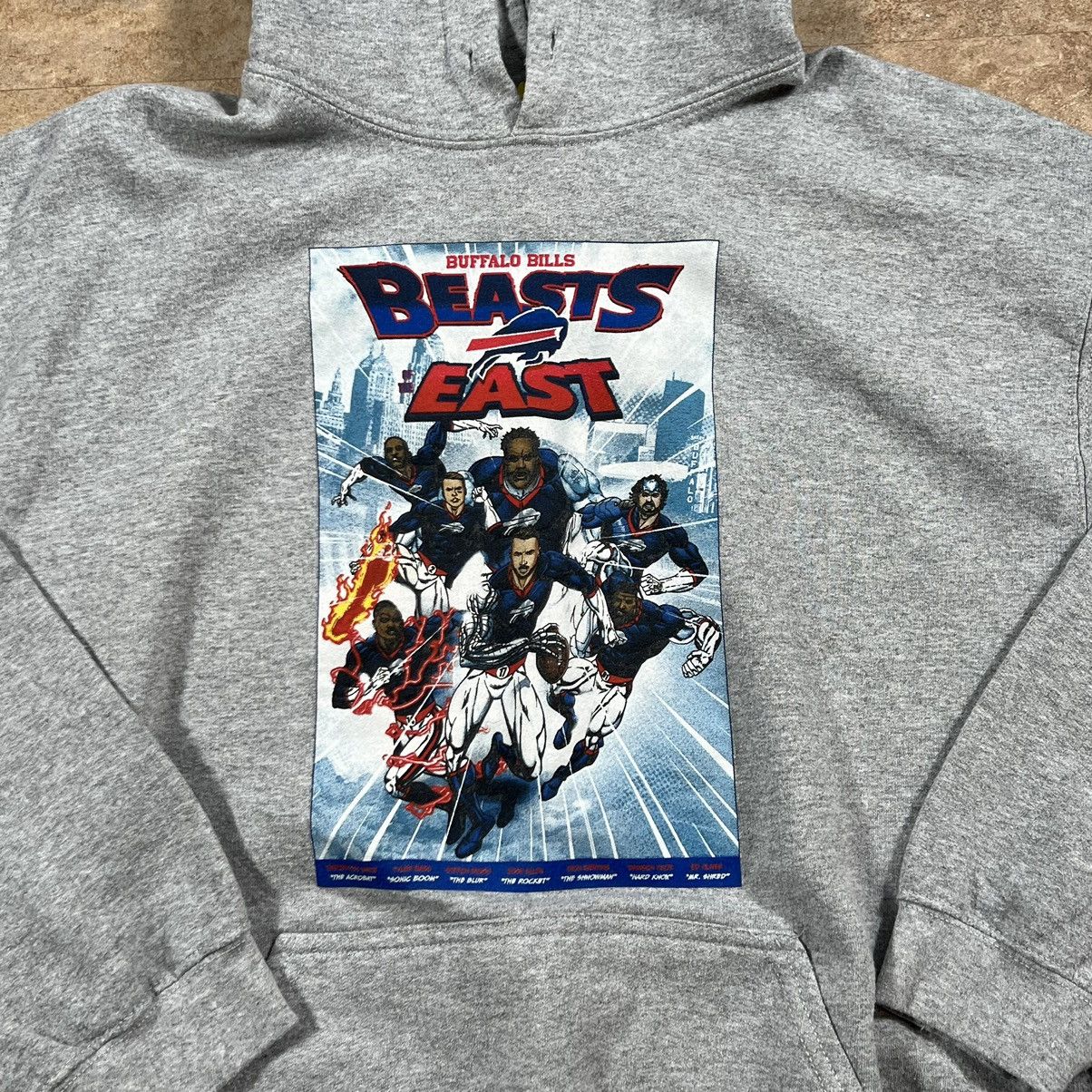 NFL × Vintage Buffalo Bills Hoodie "Beast Of The East" Superheros Size US L / EU 52-54 / 3 - 2 Thumbnail