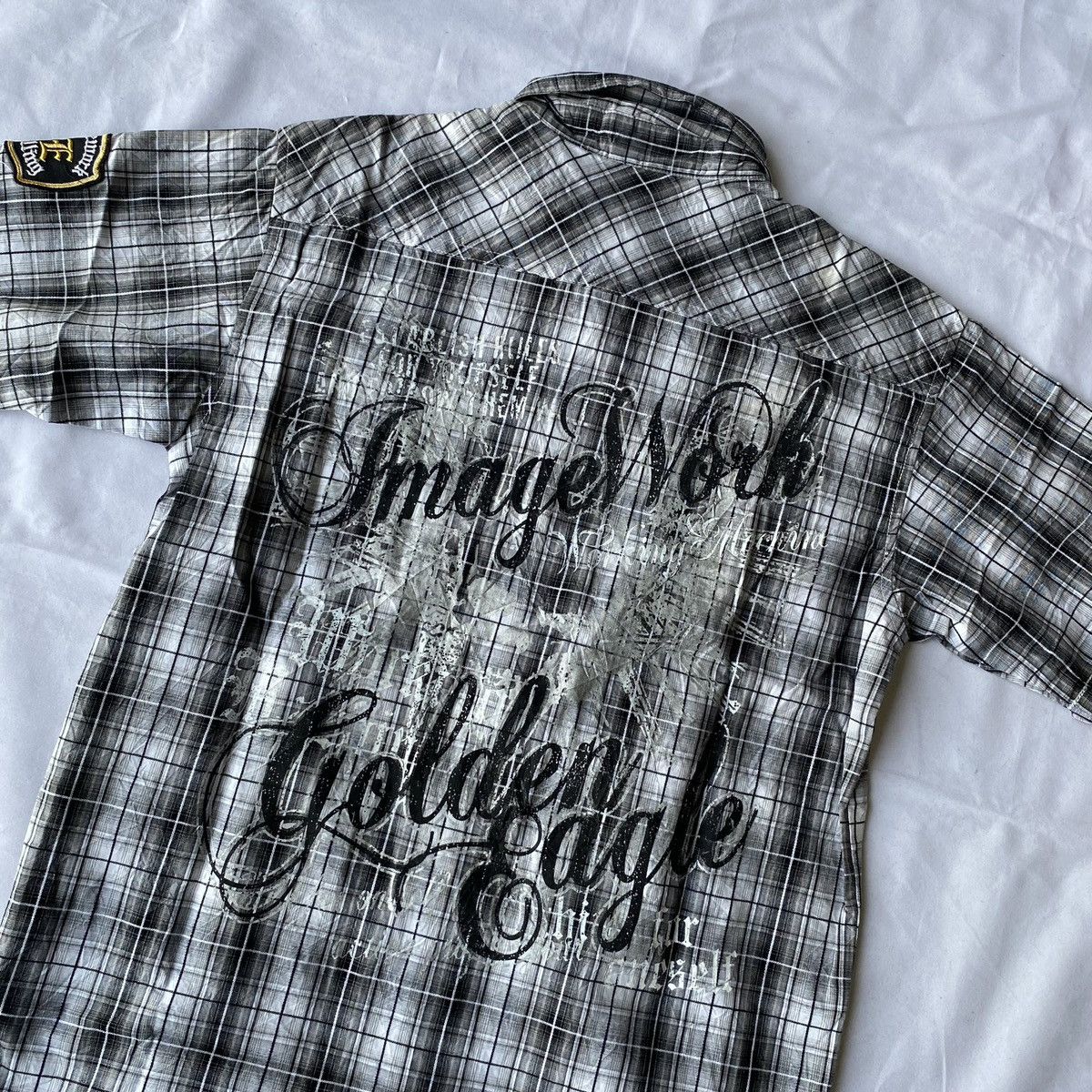 If Six Was Nine × Japanese Brand × Le Grande Bleu (L.G.B.) ImageWork Golden Eagle Button Up Workshirt Size US L / EU 52-54 / 3 - 10 Thumbnail