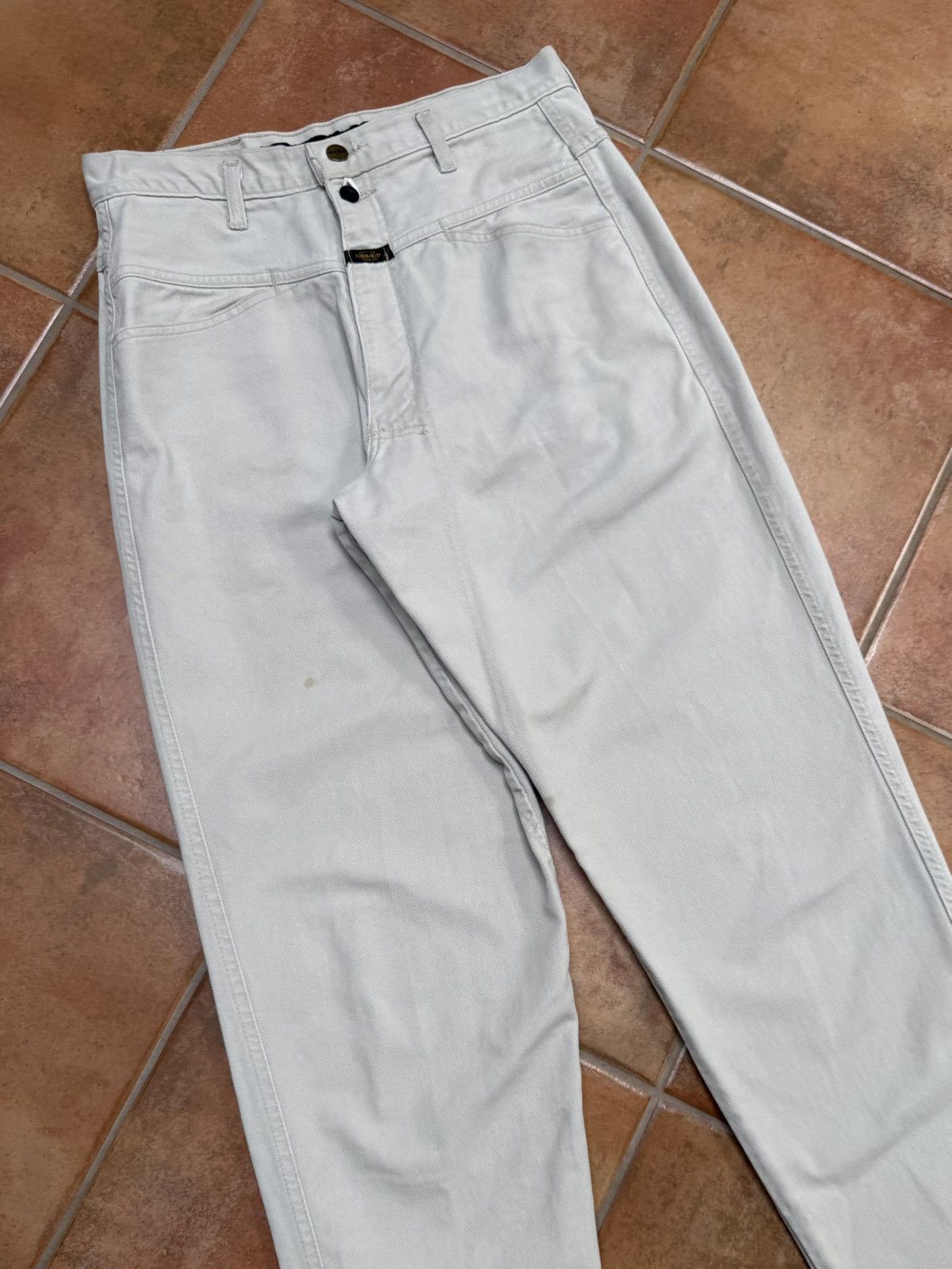 Marithe + Francois Girbaud Vintage Cream Stone Washed Girbaud Denim Pants Size US 30 / EU 46 - 5 Thumbnail