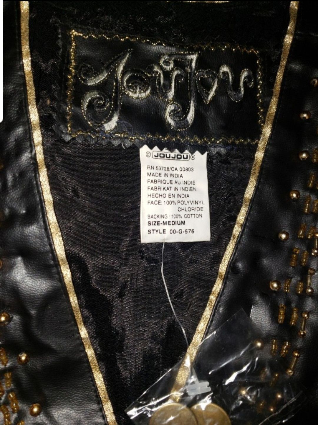 Other 1980s VINTAGE VINYL STUDDED VEST JOU JOU PUNK ROCK GOTH M Size M / US 6-8 / IT 42-44 - 4 Thumbnail