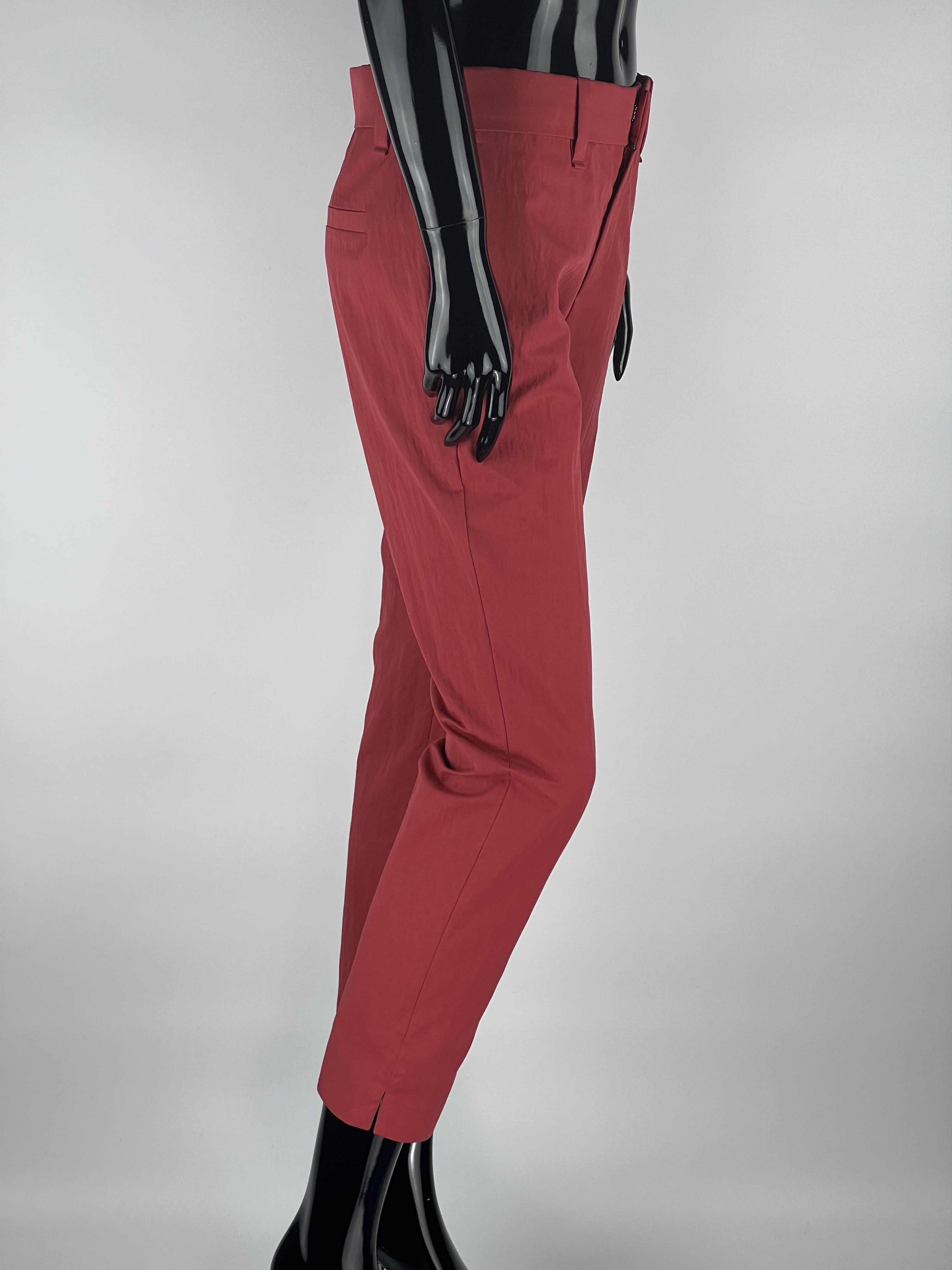 Brunello Cucinelli Brunello Cucinelli Red Cotton Cropped Pants Size IT40 Size 27" / US 4 / IT 40 - 2 Thumbnail