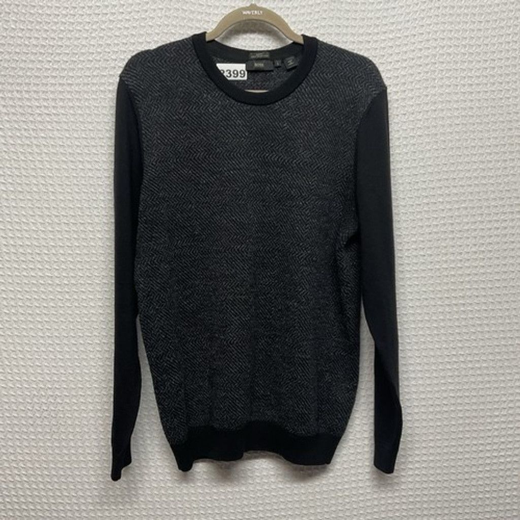 Hugo Boss Hugo Boss SandoryHerringbone CrewNeck Slim Fit Sweater Men L Size US L / EU 52-54 / 3 - 8 Thumbnail