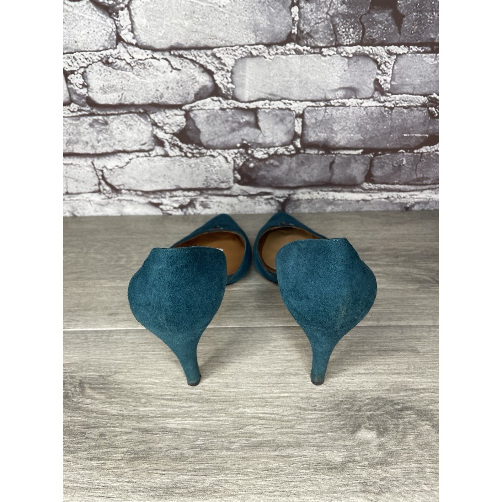 Other Parallele Blue Suede Leather Pointed Toe Stilettos Heels Wom Size US 7.5 / IT 37.5 - 16 Thumbnail