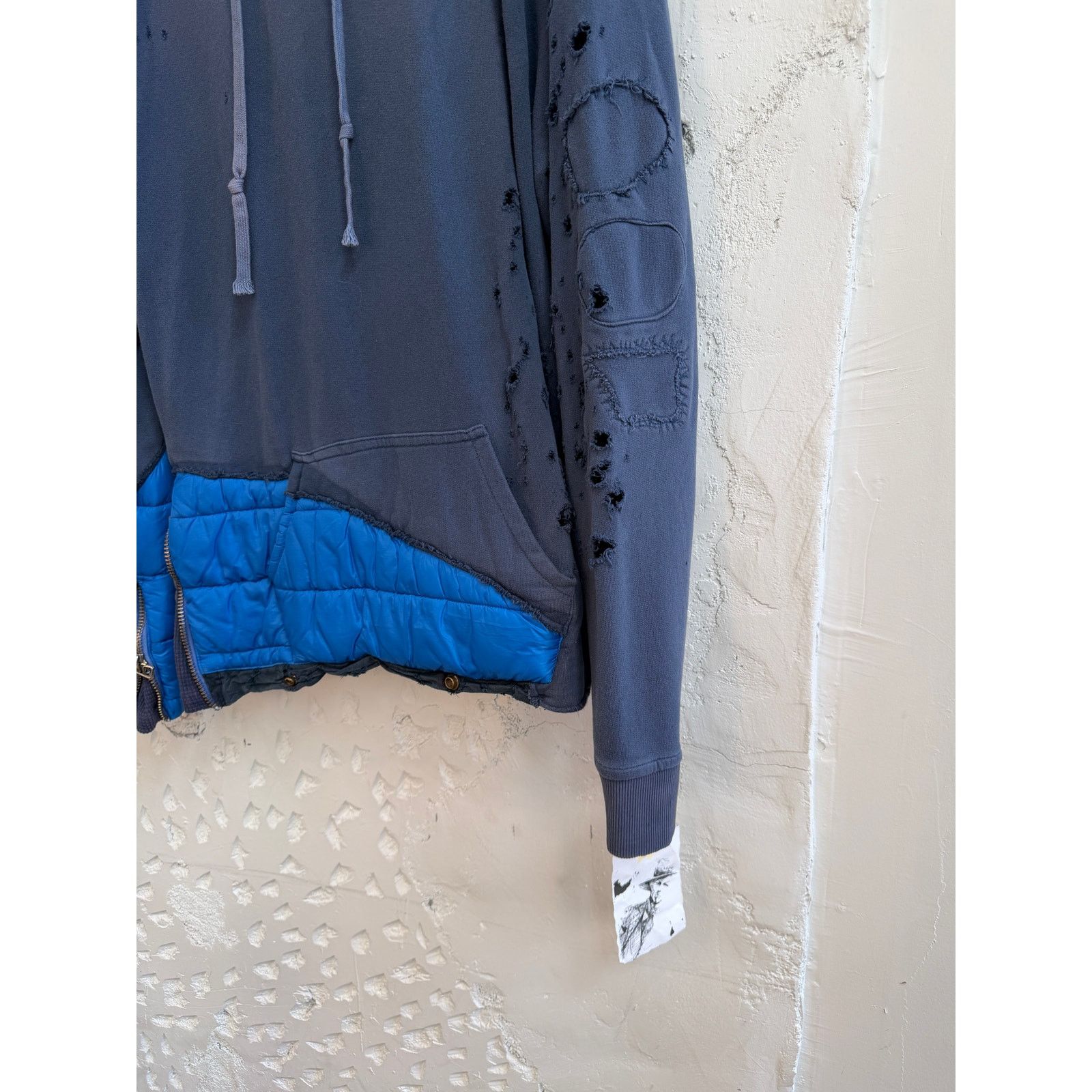 Greg Lauren Greg Lauren x Moncler SAMPLE Destroyed Puffy Collide Hoodie Size US L / EU 52-54 / 3 - 2 Thumbnail