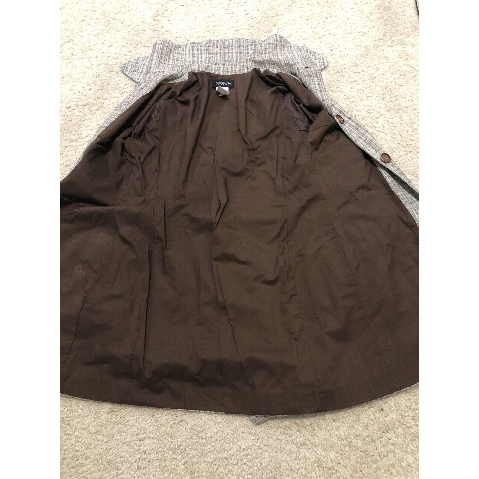 Patrizia Pepe Patrizia Pepe Beige/Brown Coat Cotton Blend Belted Size 44 I Size L / US 10 / IT 46 - 11 Thumbnail