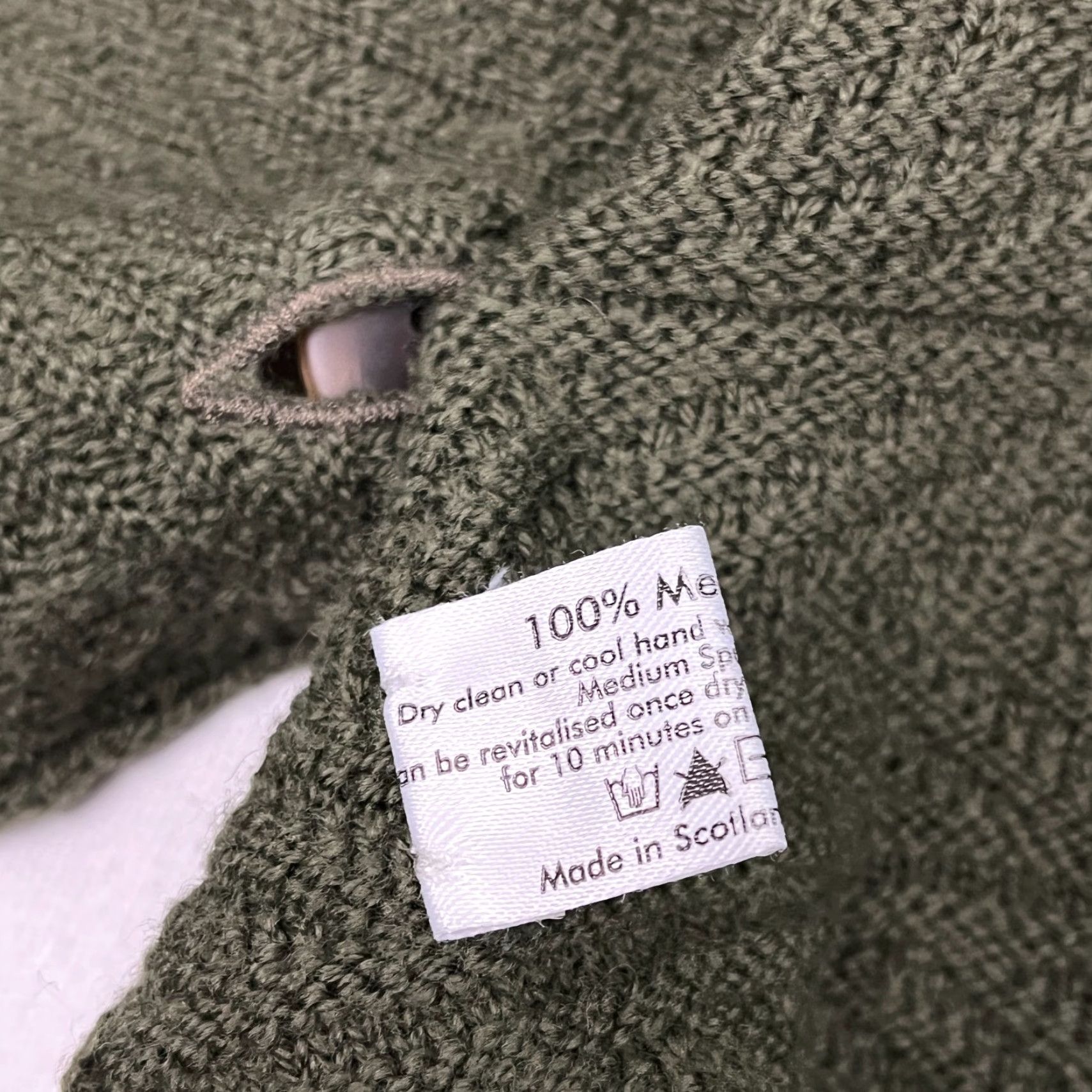 eskandar Eskandar Poncho Kimono Sweater Womens OS Boxy Green 100% Merino Wool Lagenlook Size ONE SIZE - 4 Thumbnail