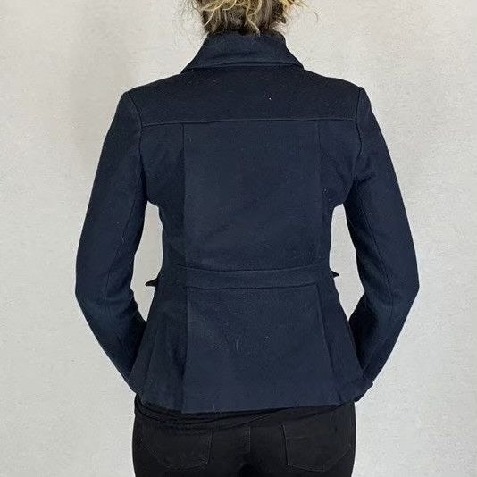 Lucky Brand Lucky Brand Wool Blend Button Front Field Jacket Peacoat Size S / US 4 / IT 40 - 3 Thumbnail
