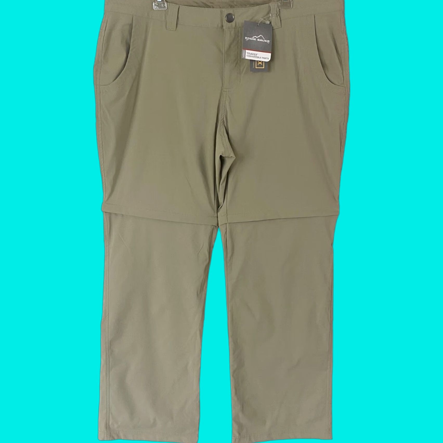 Eddie Bauer Eddie Bauer Travex Convertible Pants Womens Size 16 Tan Nylon Stretch Hiking New Size 38" / US 16 / IT 52 - 1 Thumbnail