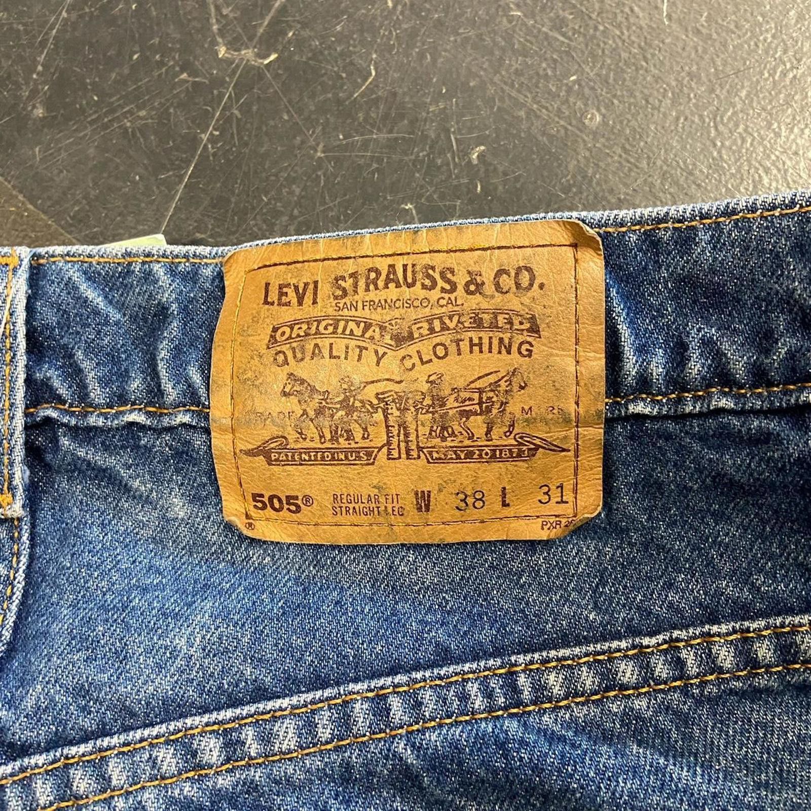 Levi's Vintage Blue Orange Tab 505 Levi Jeans Size US 38 / EU 54 - 3 Thumbnail