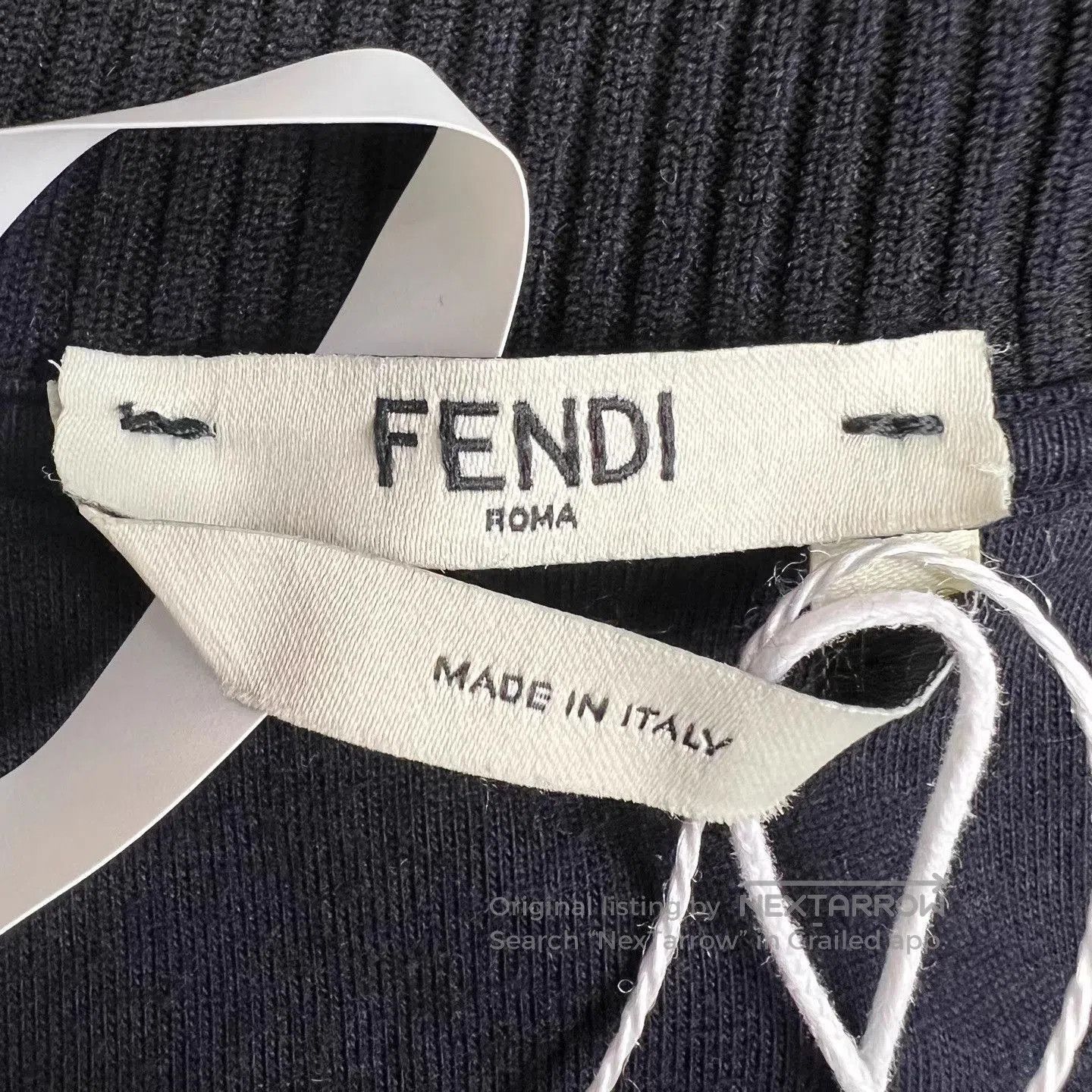 Fendi Black Bomber Jacket with Stripe Sleeves XS. Size US XS / EU 42 / 0 - 5 Thumbnail