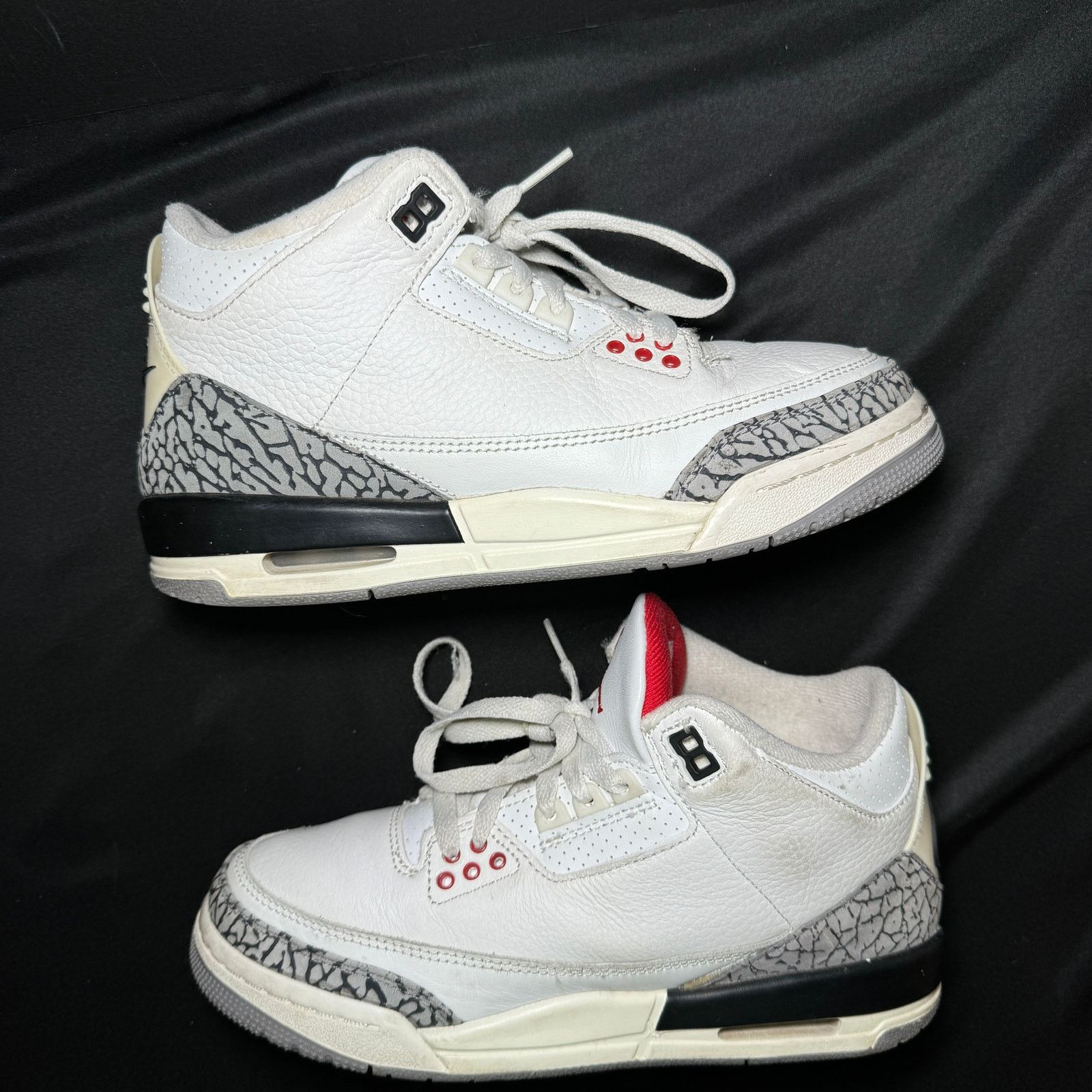 Jordan Brand × Nike Size 6 - Nike Air Jordan 3 Retro GS White Cement Reimagined Size US 6 / EU 39 - 2 Thumbnail