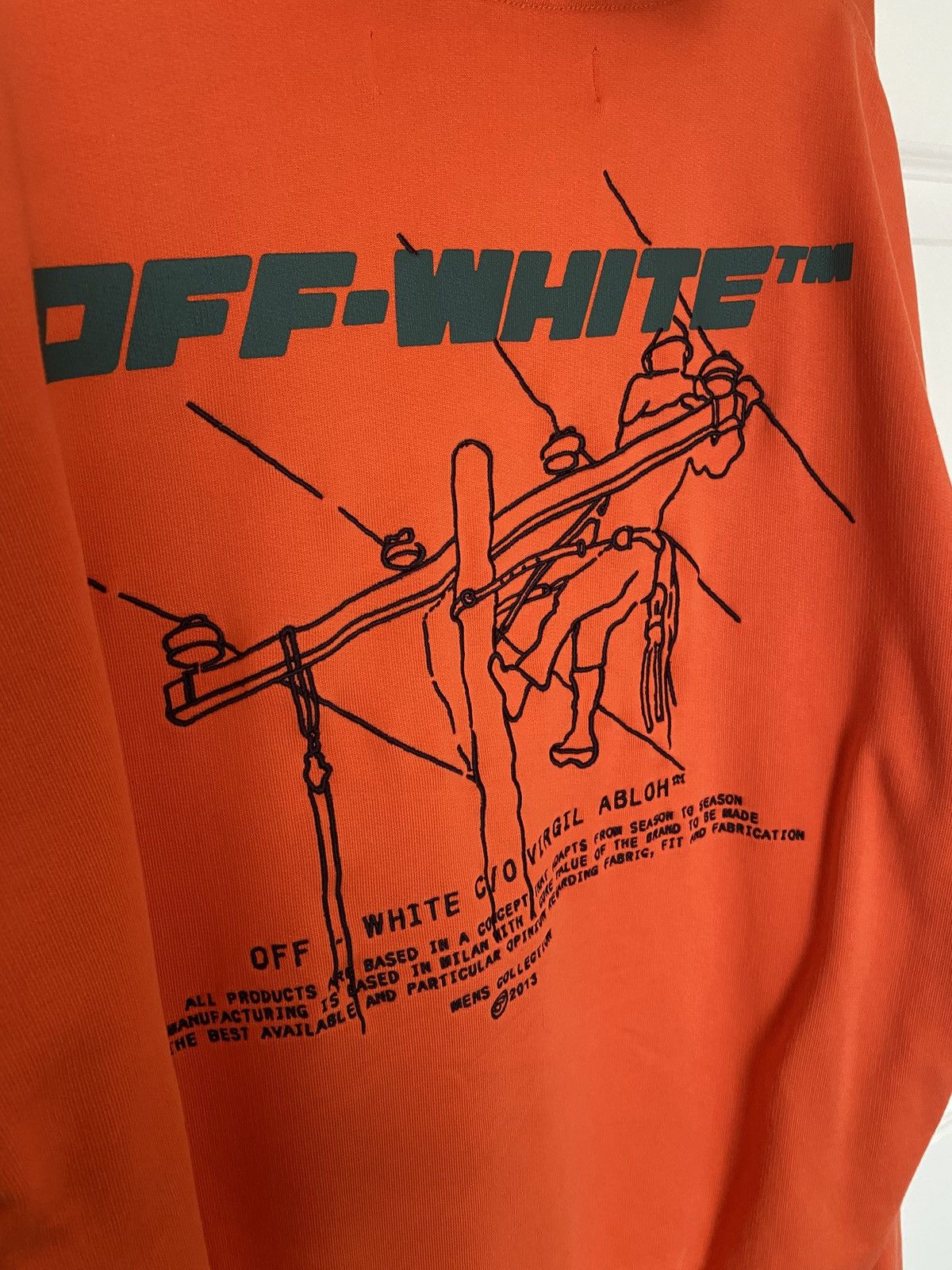Off-White Off-White Hoodie Orange Size Medium Size US M / EU 48-50 / 2 - 5 Thumbnail