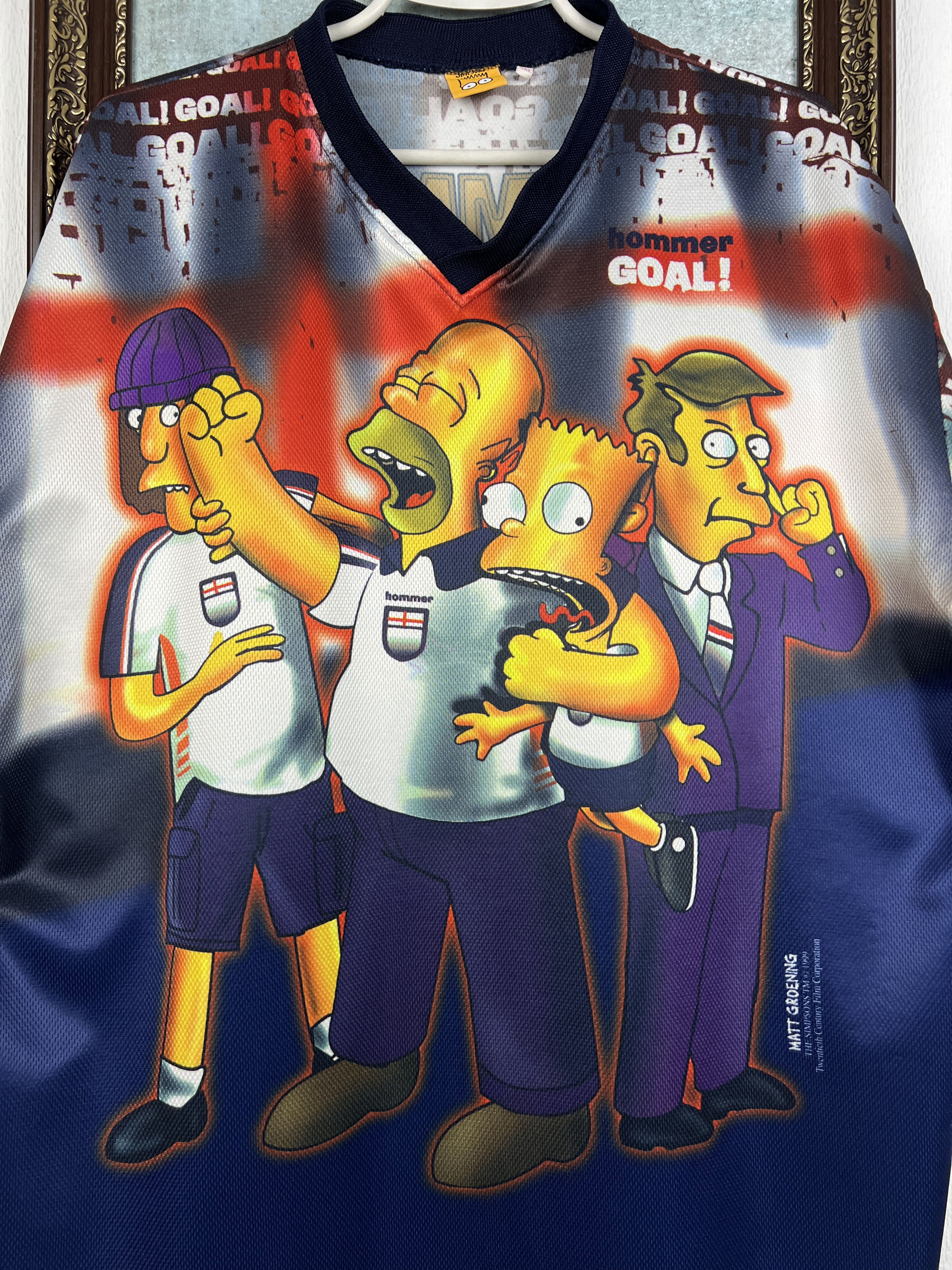 The Simpsons The Simpsons Homer Bart England Football Shirt Jersey Trikot Size US XXL / EU 58 / 5 - 3 Thumbnail