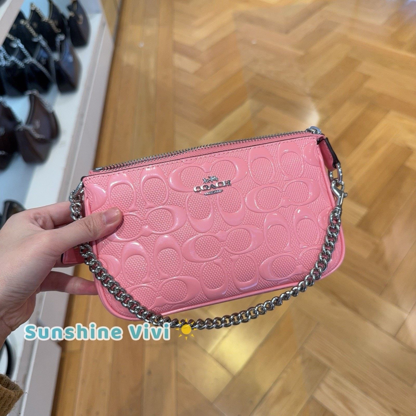 Coach NWT Coach Nolita 19 In Signature Leather Heart Charm CCZ27 Size ONE SIZE - 9 Thumbnail