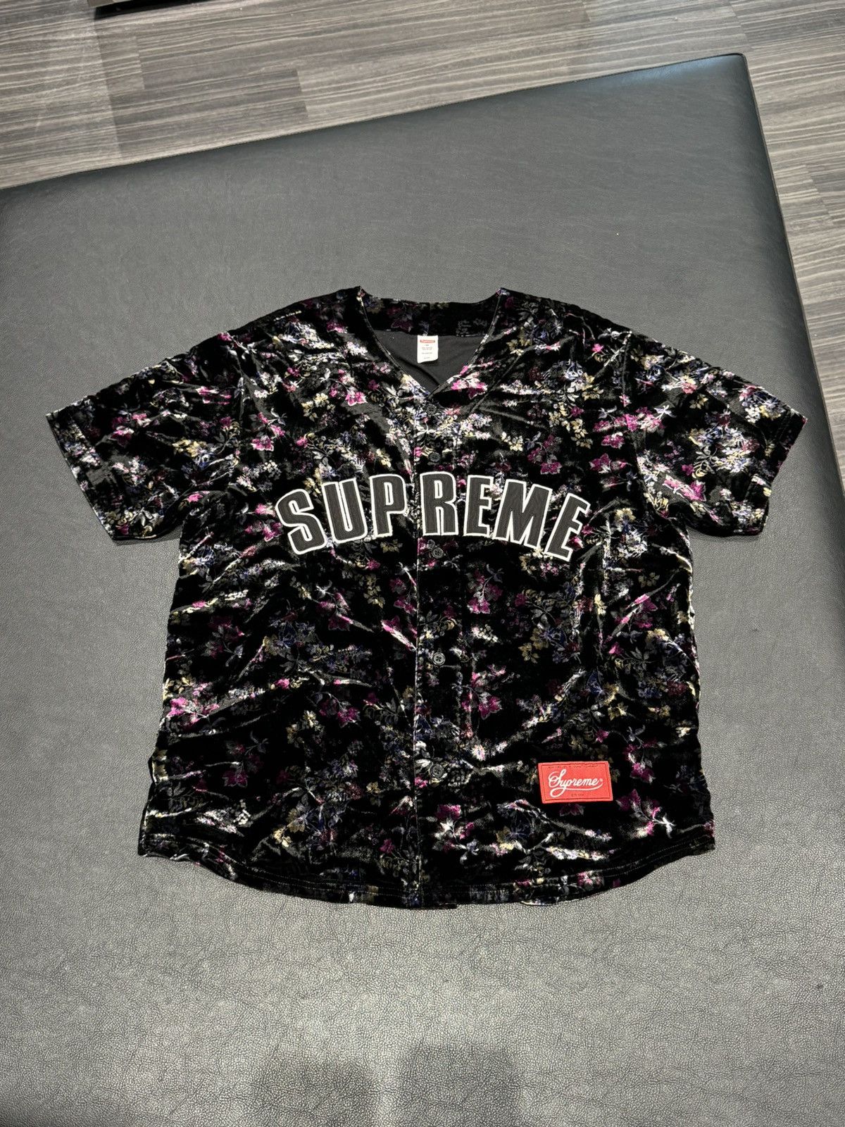 Supreme Floral Supreme Baseball Jersey | Grailed