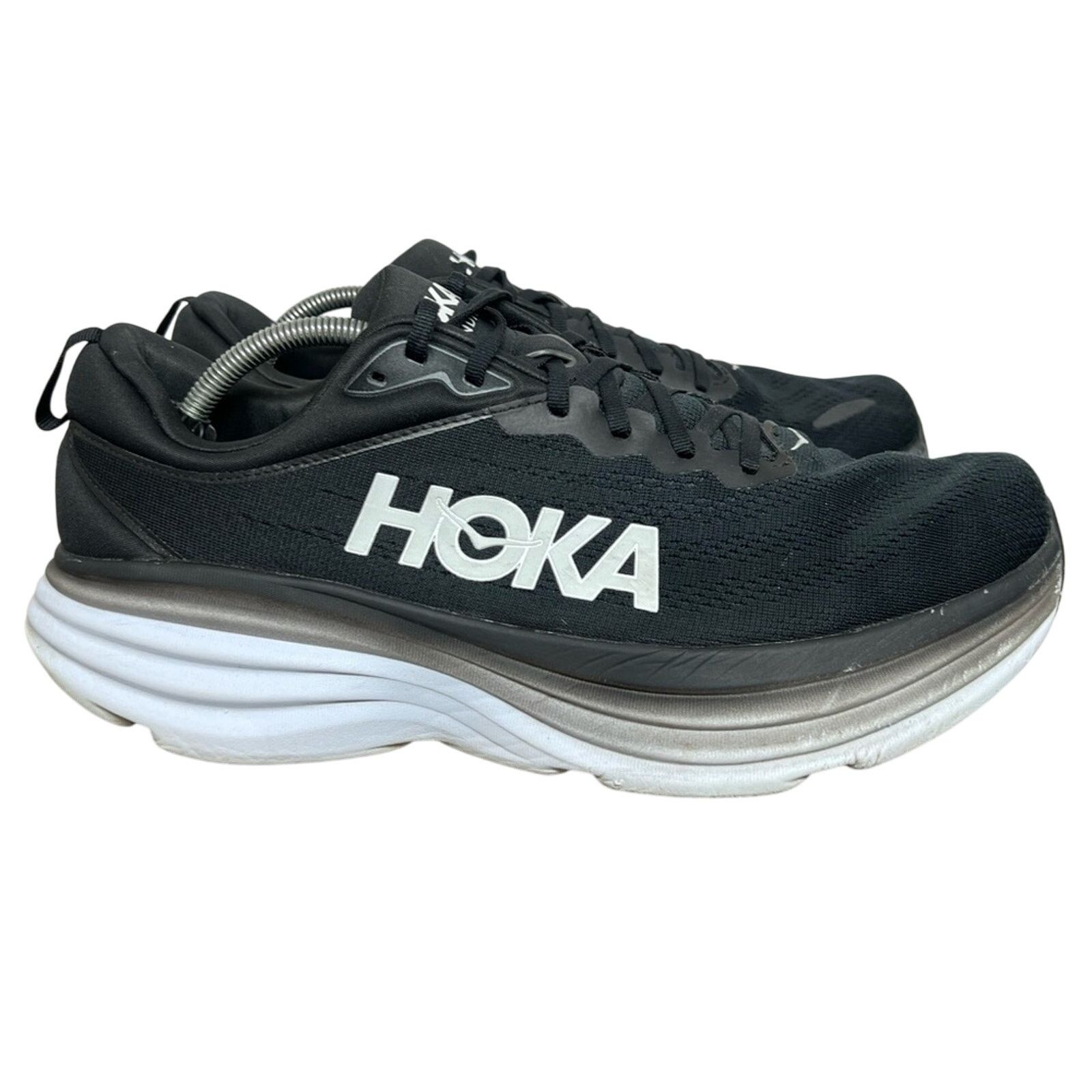 Hoka Hoka One One Mens Bondi 8 Black Running Shoes Sneakers 12 D Size US 12 / EU 45 - 2 Thumbnail