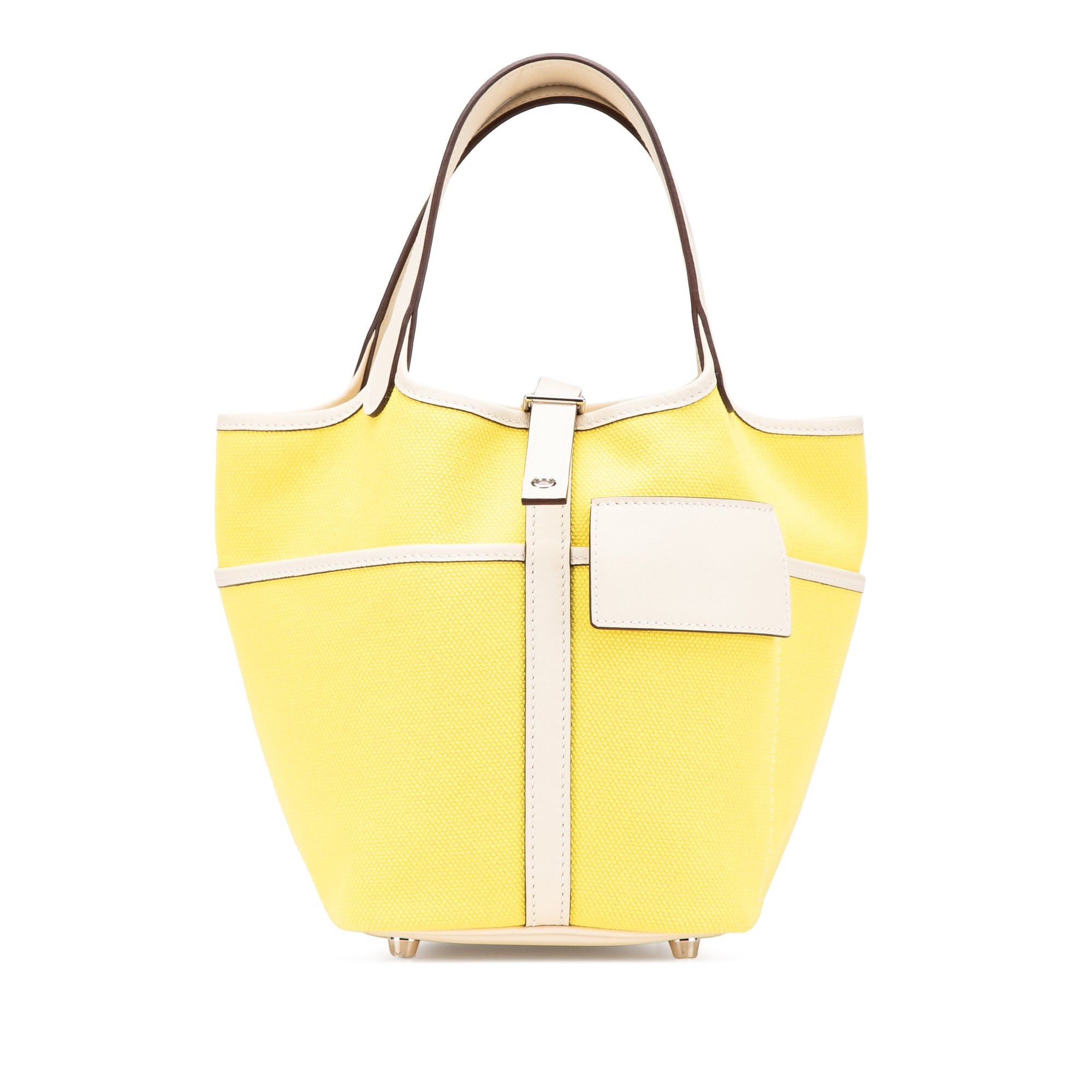 Hermes Hermès Canvas Goeland and Swift Cargo Picotin Lock 18 Yellow Size ONE SIZE - 1 Thumbnail