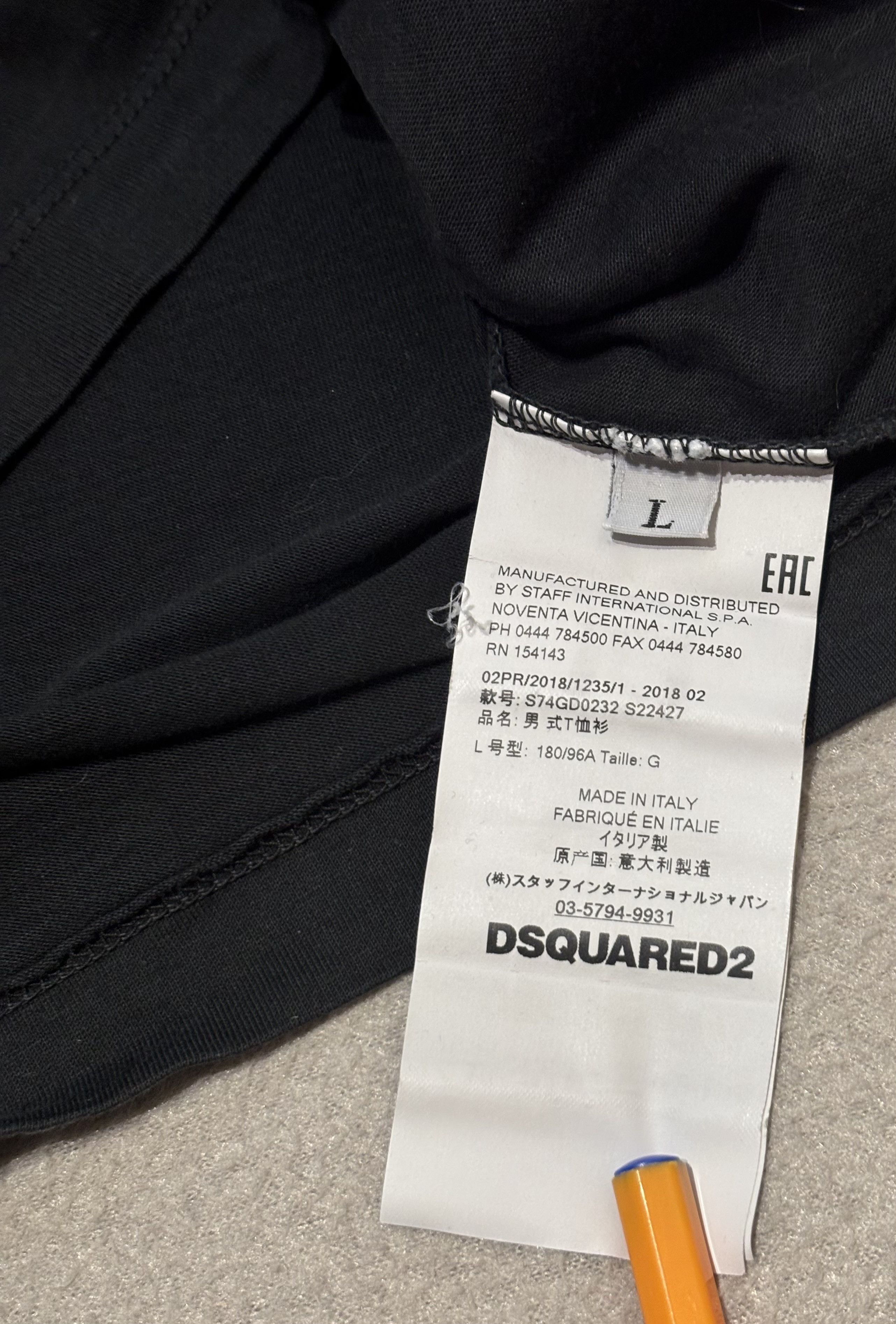 Dsquared2 Dsquared2 Black T-shirt Size L Size US L / EU 52-54 / 3 - 17 Thumbnail