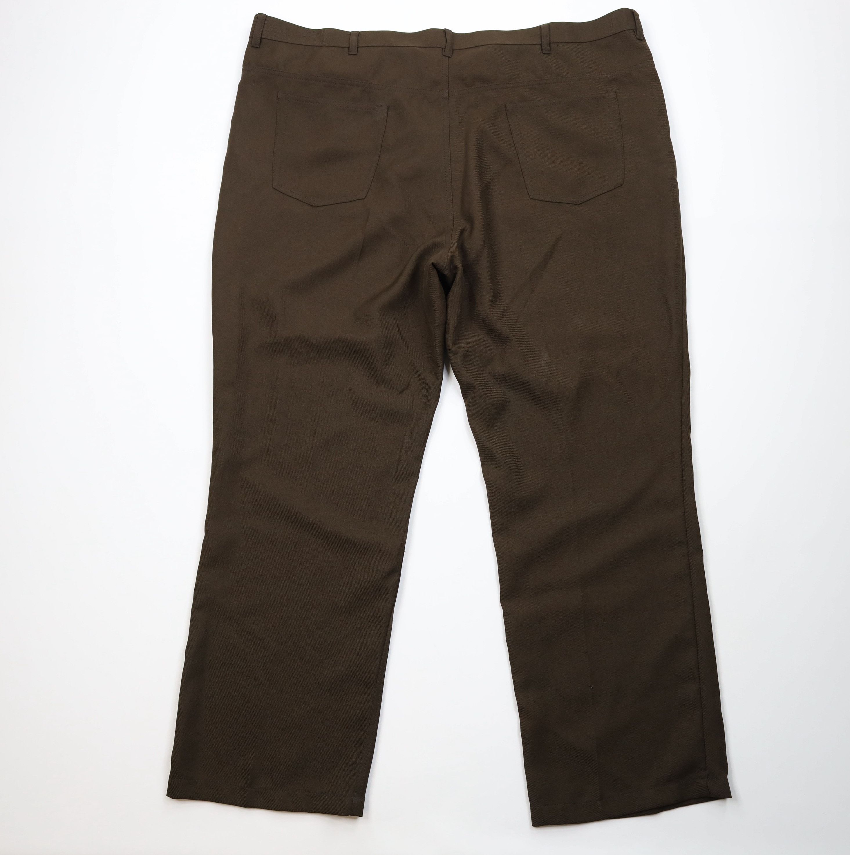 Vintage Vintage 90s Streetwear Wide Leg Chino Pants Brown Polyester Size US 44 / EU 60 - 9 Thumbnail