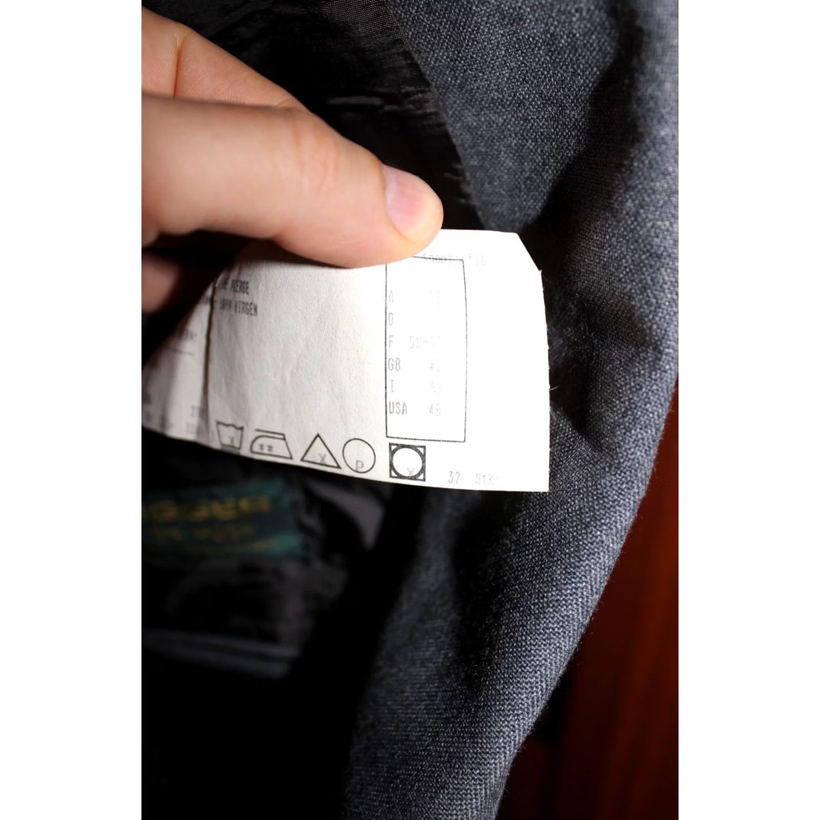 Vintage VINTAGE Egger Die Mode Wool Blazer Jacket Mens Grey Herringbone Size 48 Austria Blazer Theme 90s Mens Size 48R - 4 Thumbnail