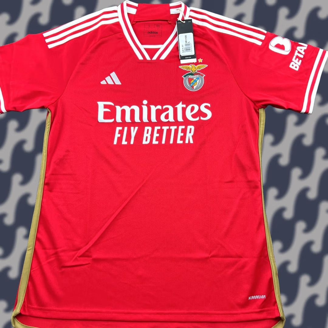 Adidas BNWT adidas Benfica 2023-2024 Home Football Jersey Mens Large Red Shirt Size US L / EU 52-54 / 3 - 1 Thumbnail