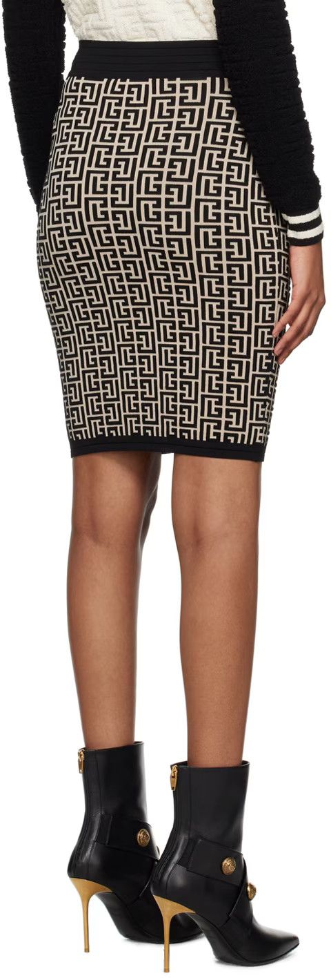 Balmain o1y0625 Midi Skirt in Black/White Size 32" / US 10 / IT 46 - 3 Thumbnail