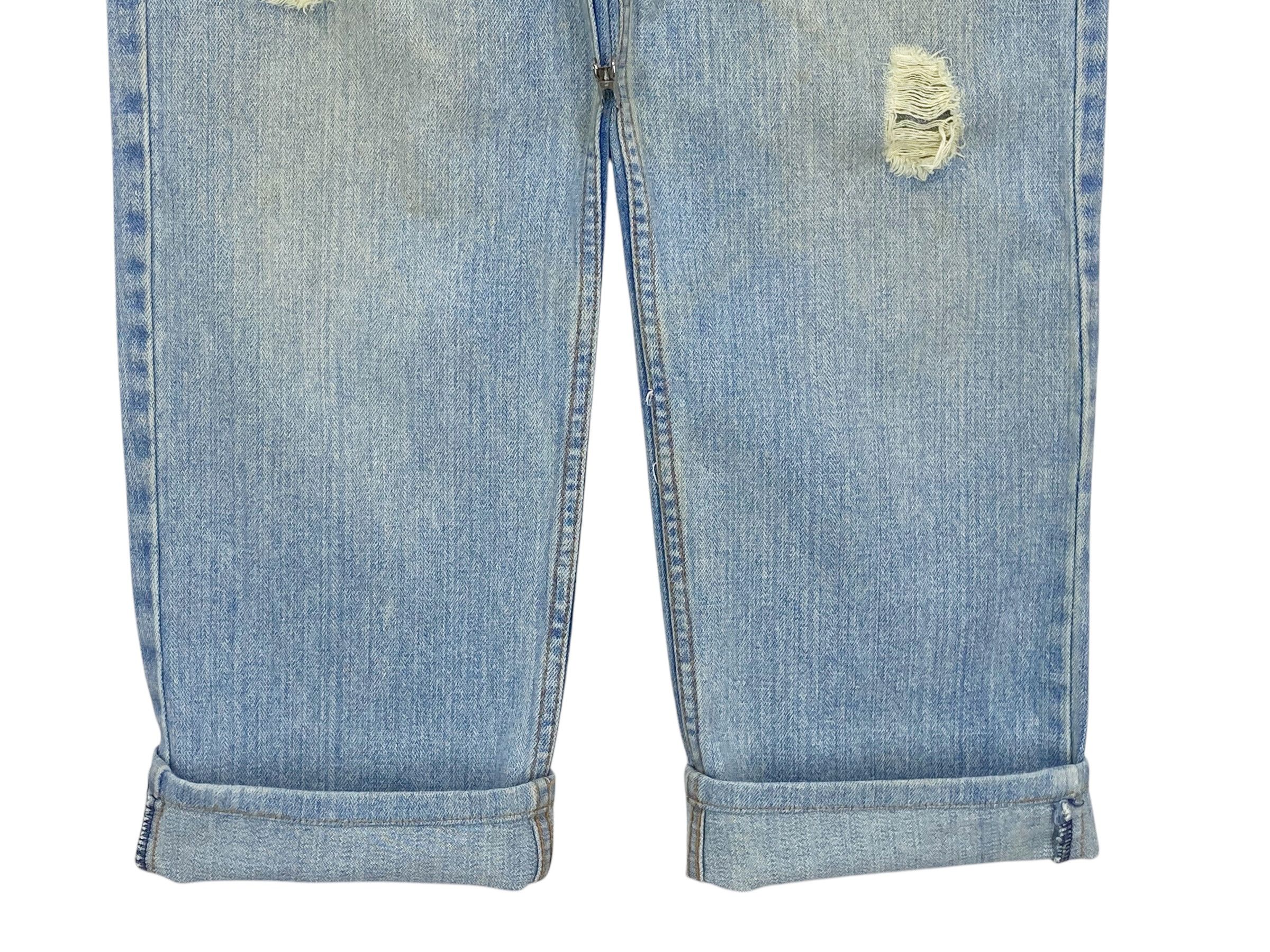 Japanese Brand Nylaus Double Waist Denim Goth Punk Jeans Size US 30 / EU 46 - 8 Thumbnail