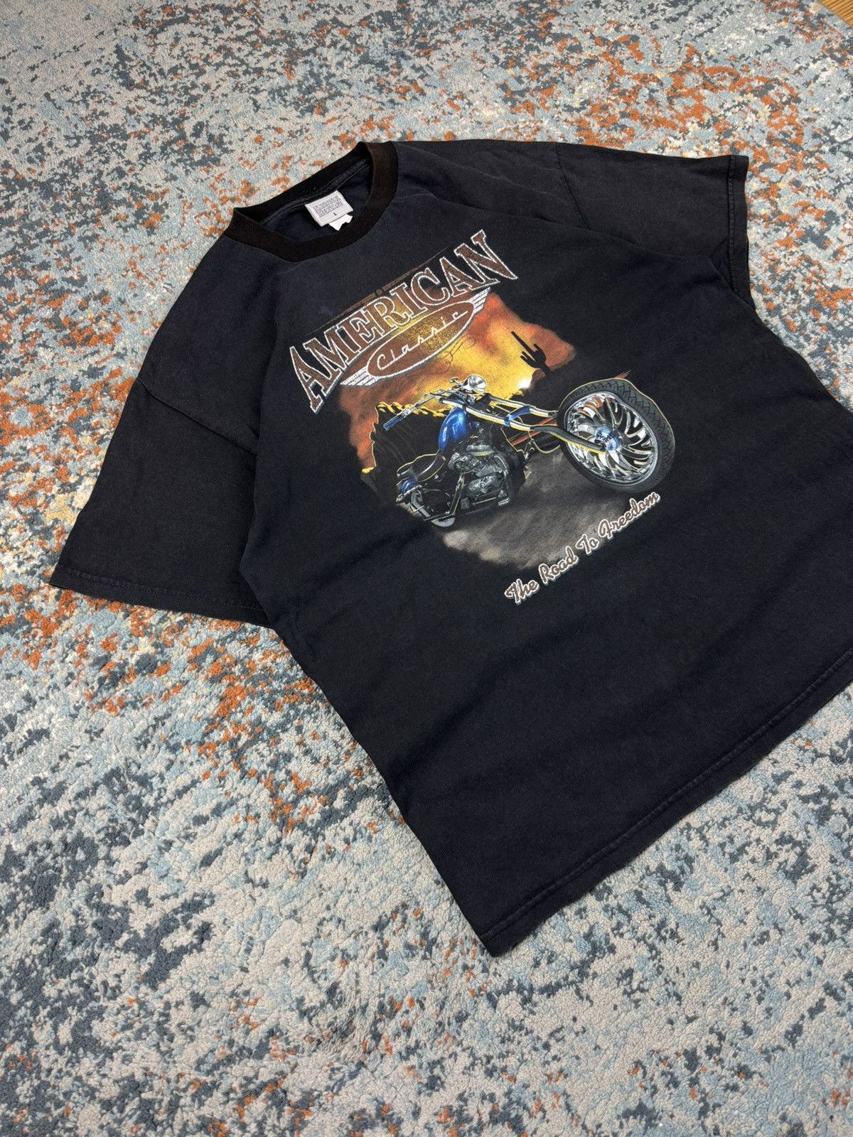 Vintage Vintage 90s American classic chopper graphic tee harley usa Size US L / EU 52-54 / 3 - 2 Thumbnail