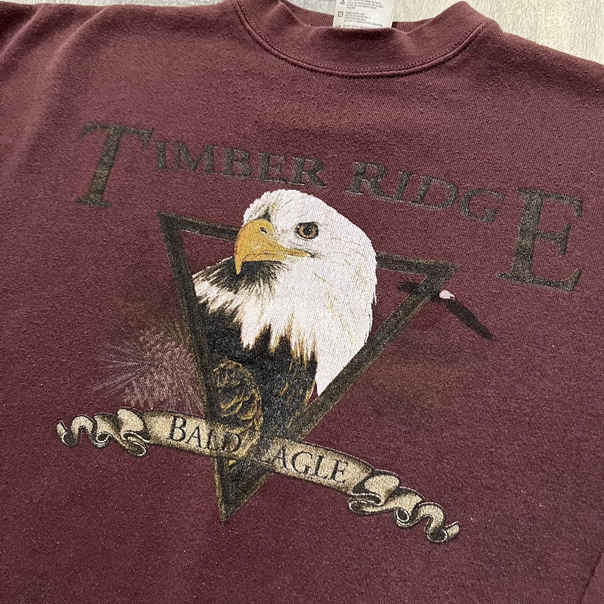 Tultex × Vintage VTG Timber Ridge Bald Eagle 90s Red Crewneck USA Sweatshirt Size US XL / EU 56 / 4 - 2 Thumbnail