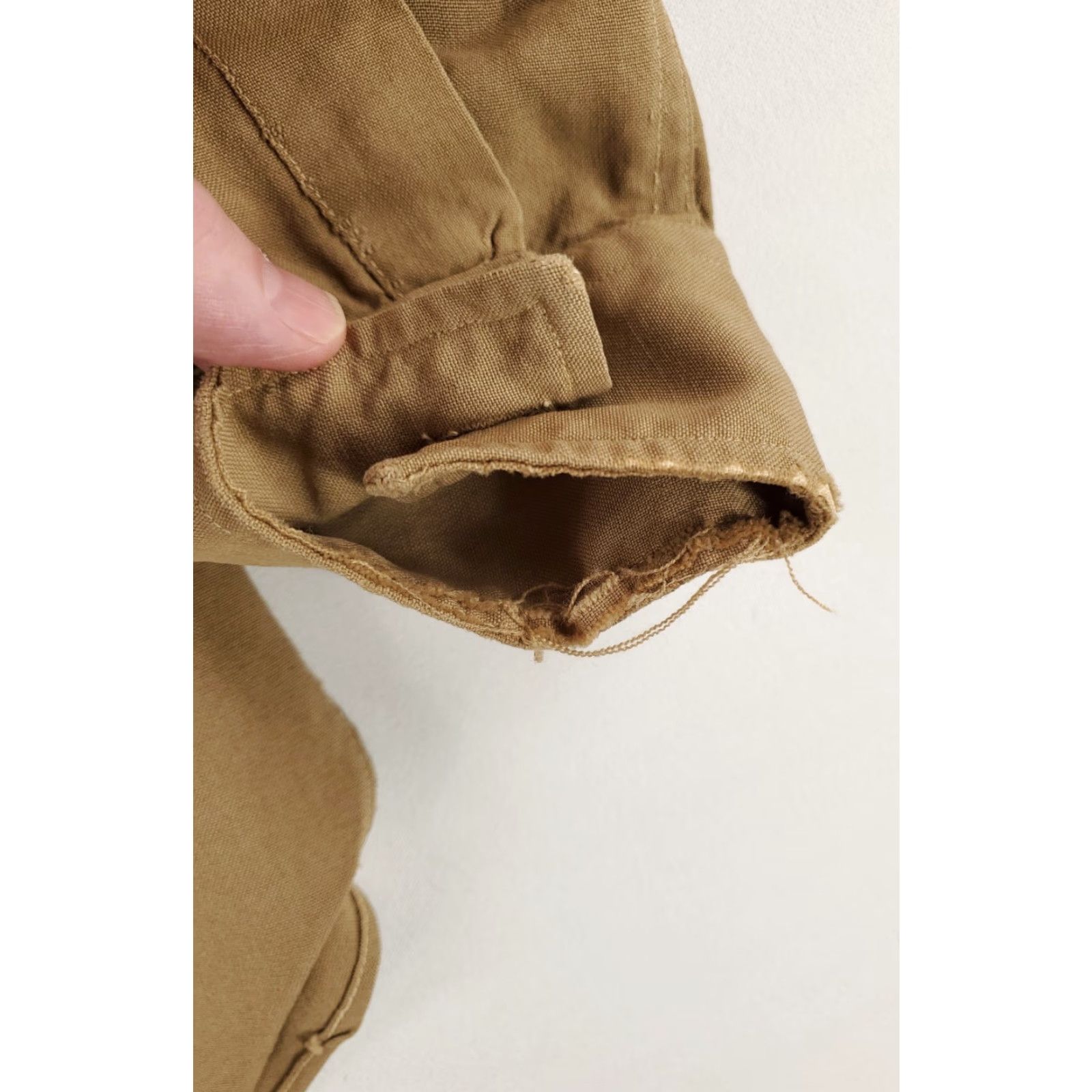 Vintage VINTAGE US Army Wool Button Up Shirt Officers Field Shirt Tan XL Mens Long Sleeve 40s 50s Size US XL / EU 56 / 4 - 6 Thumbnail