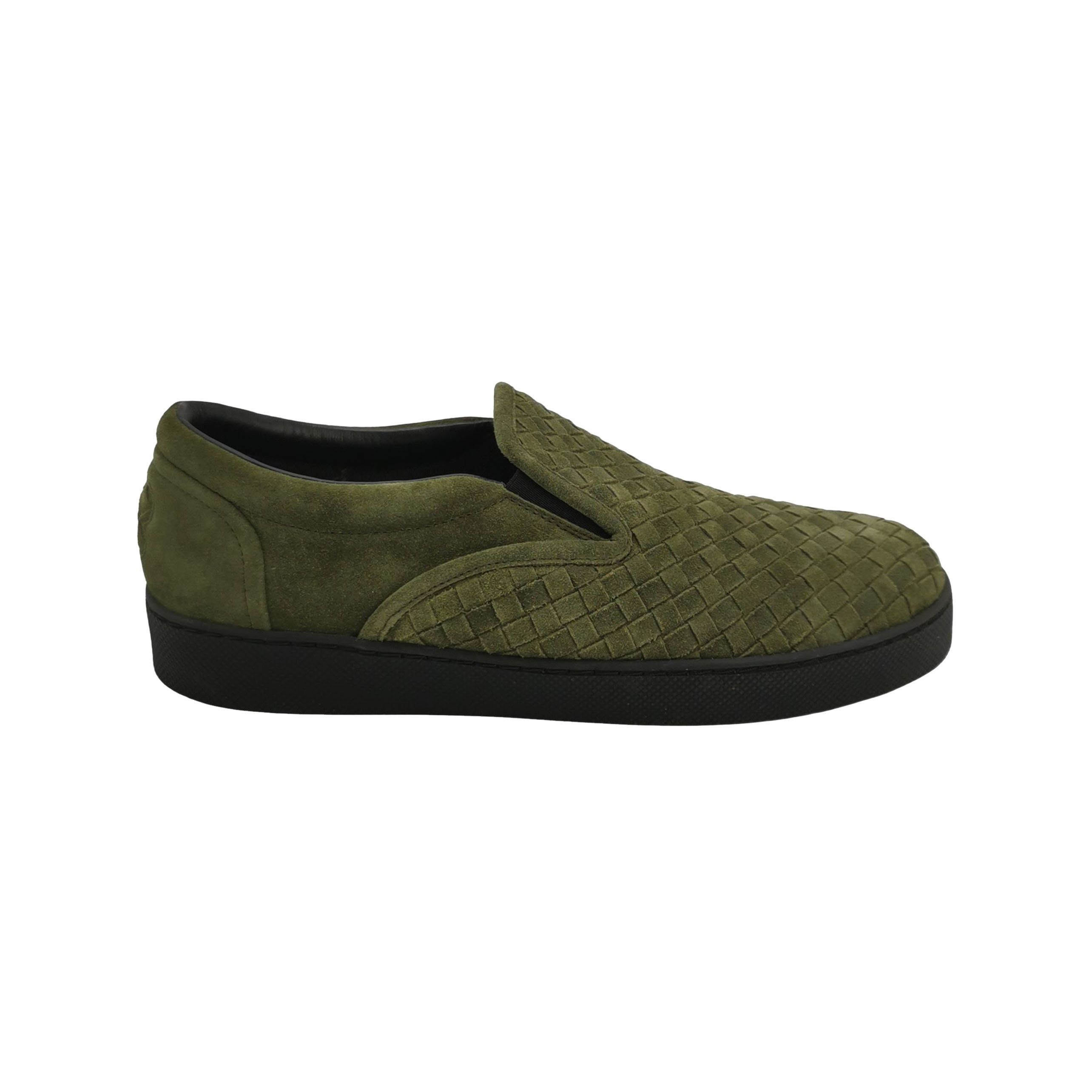 Bottega Veneta Bottega Veneta Intrecciato Suede Slip Ons 41.5 Size US 8 / EU 41 - 1 Thumbnail